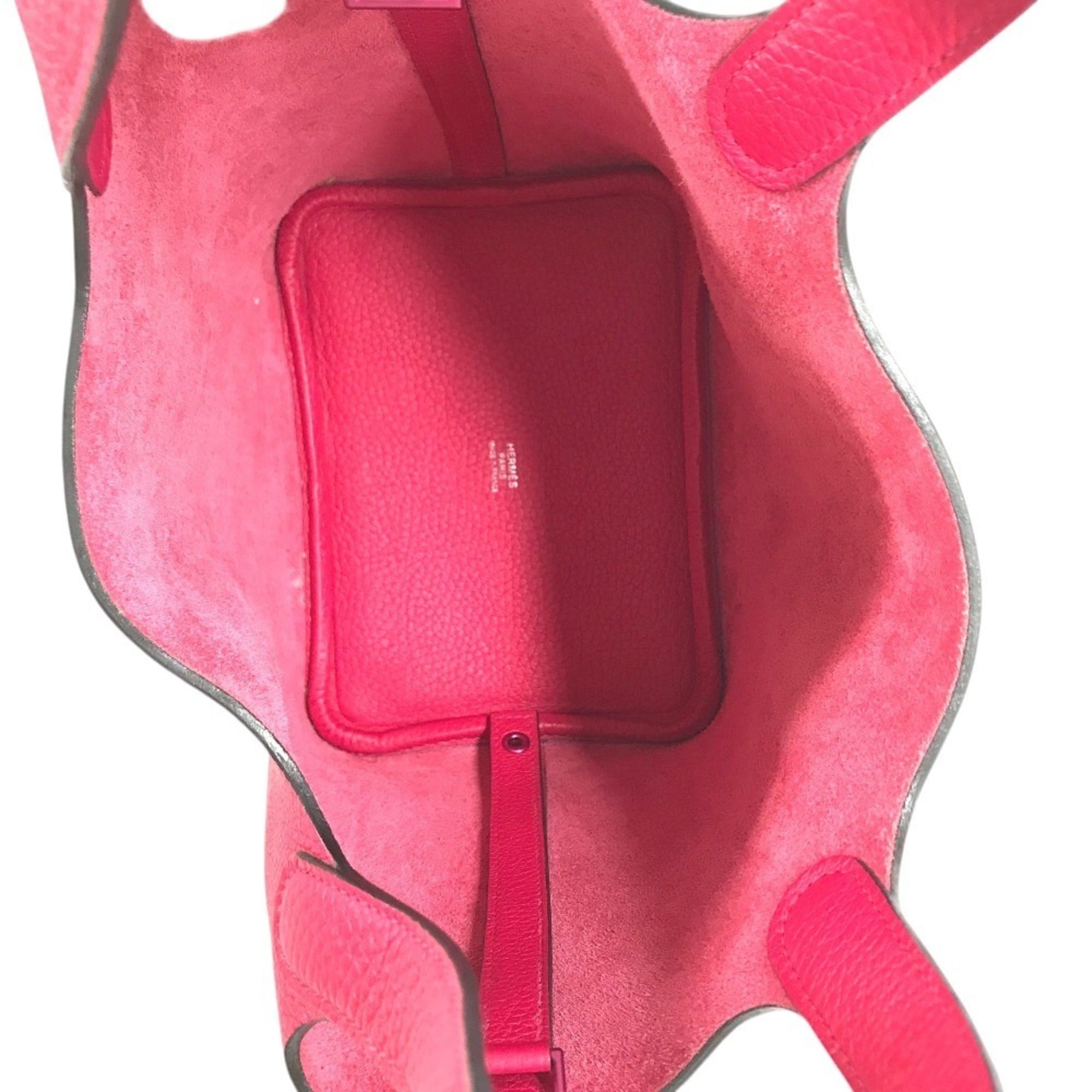 Hermes Pink Taurillon Clemence Leather Handbag (Pre-Owned)