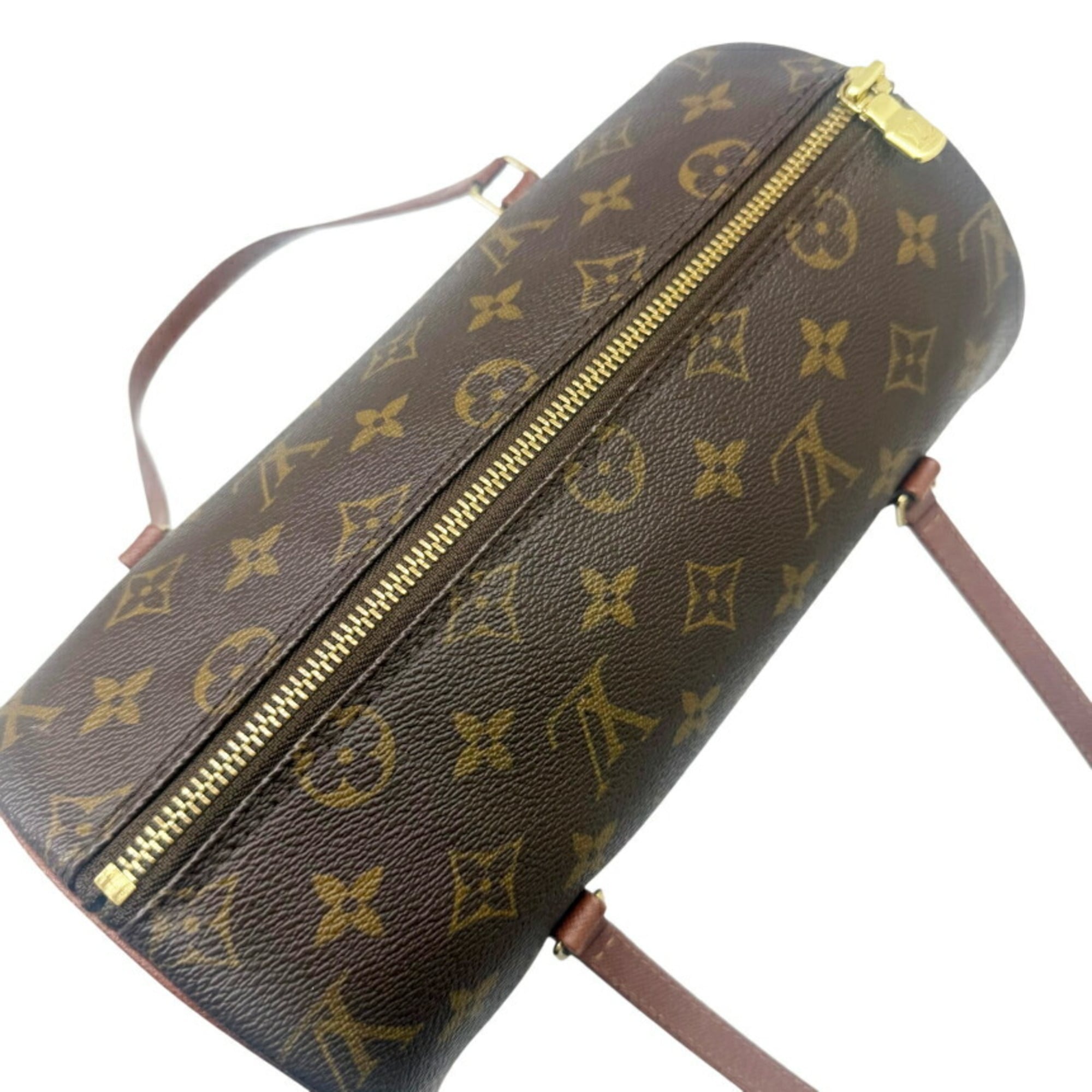 Louis Vuitton Brown Monogram Boston Bag Handbag Tote Bag (Pre-Owned)