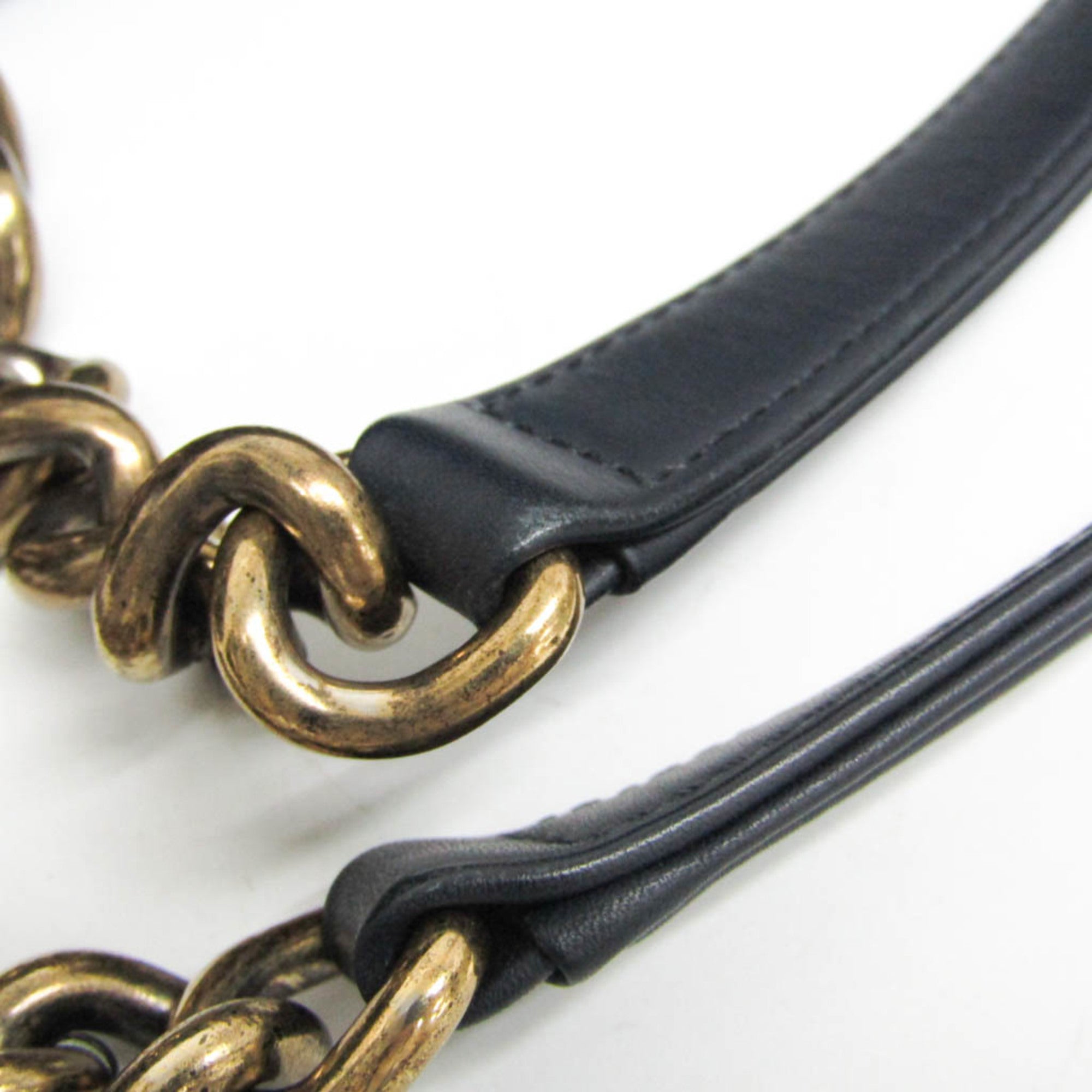 Chanel Matelasse Black Navy Grained Calfskin Tote Bag (Pre-Owned)