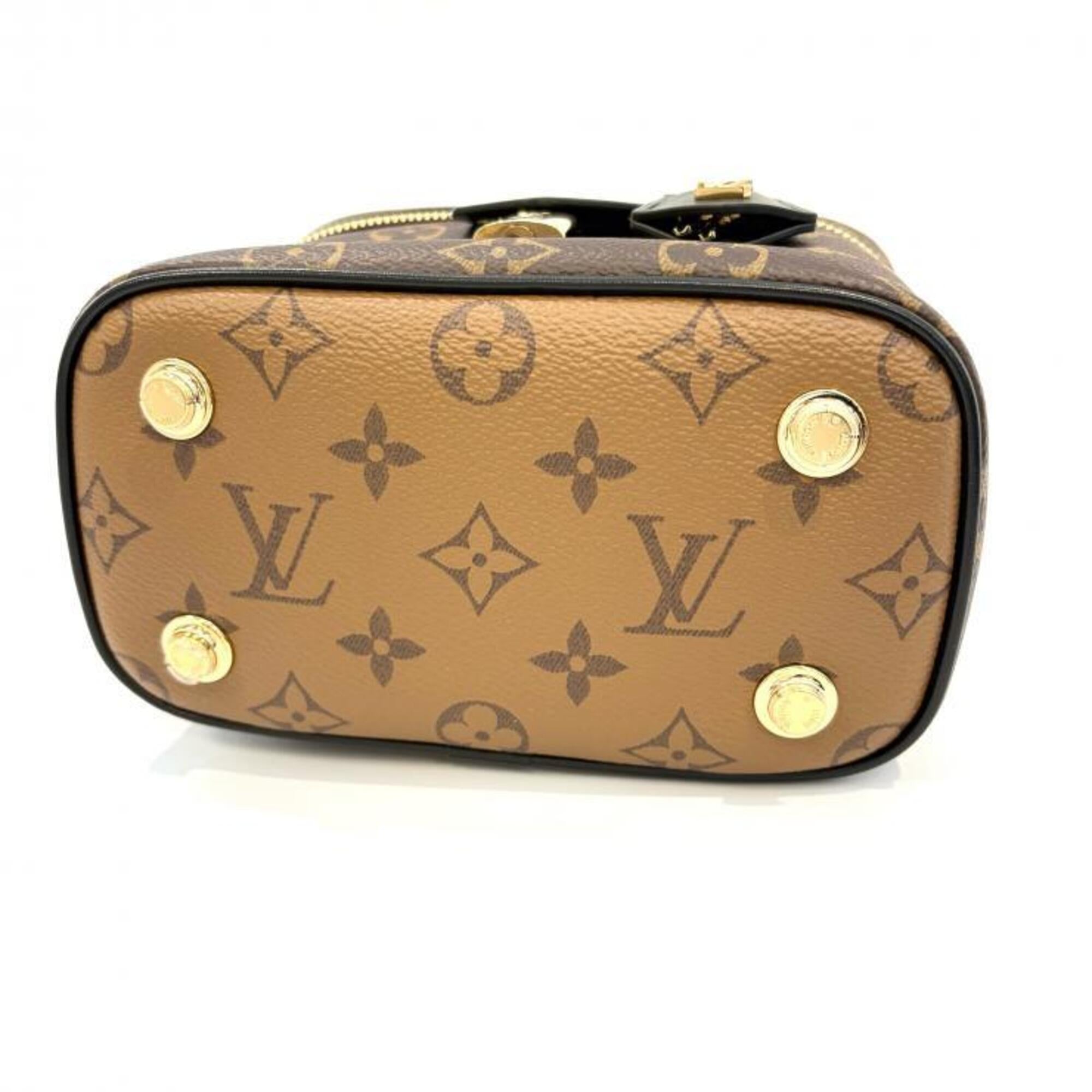 Louis Vuitton Black Brown Monogram Reverse Monogram Reverse Shoulder Bag Vanity Bag (Pre-Owned)