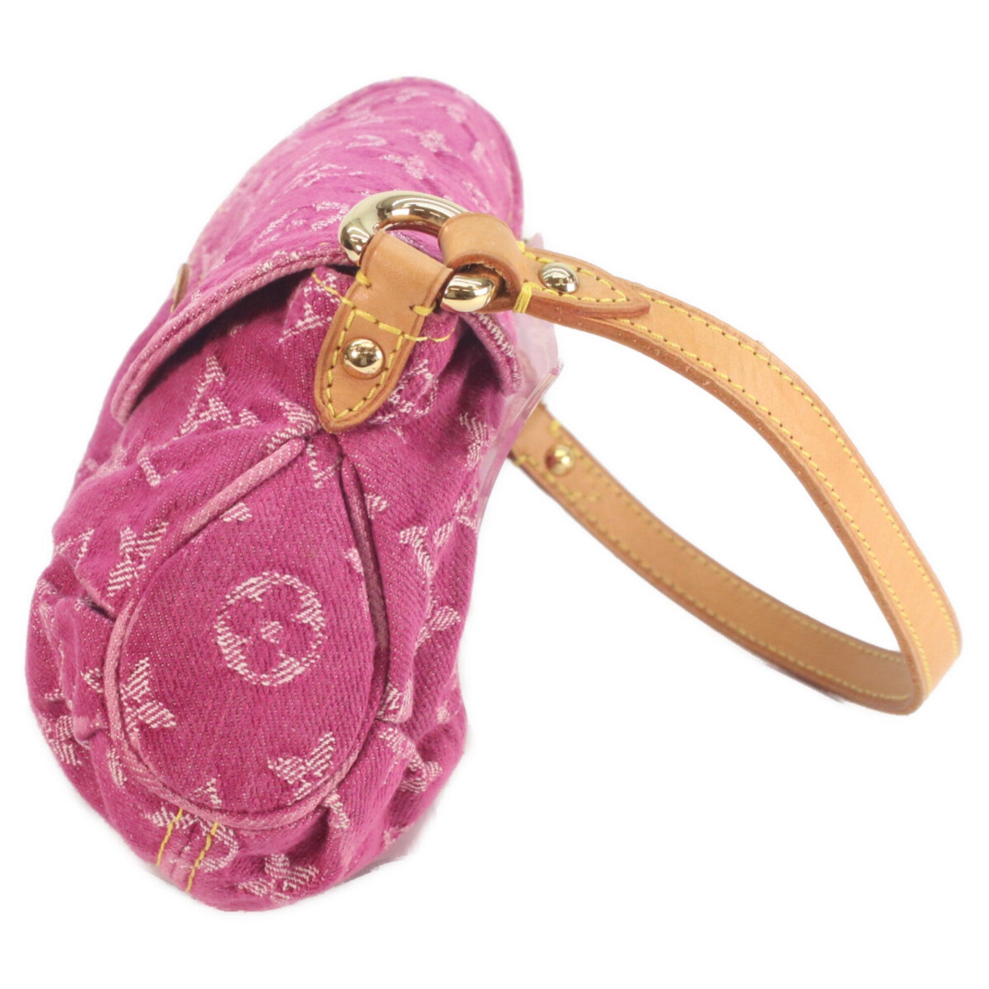 Louis Vuitton Fuchsia Pink Monogram Monogram Denim Shoulder Bag (Pre-Owned)