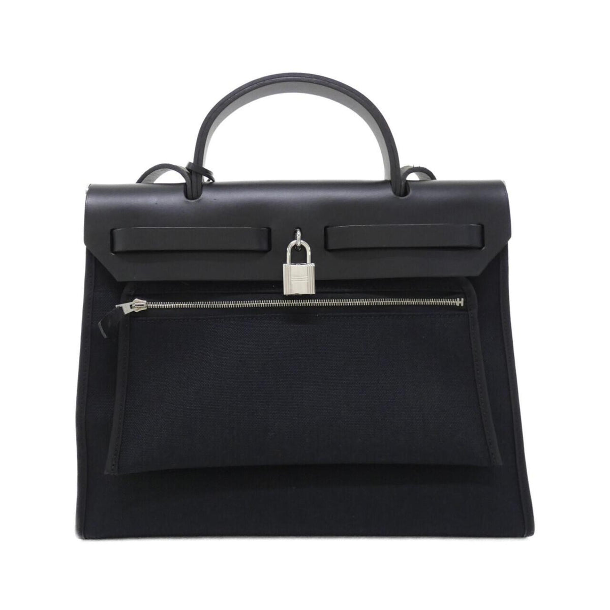 Hermes Black Vache Leather Leather Handbag (Pre-Owned)