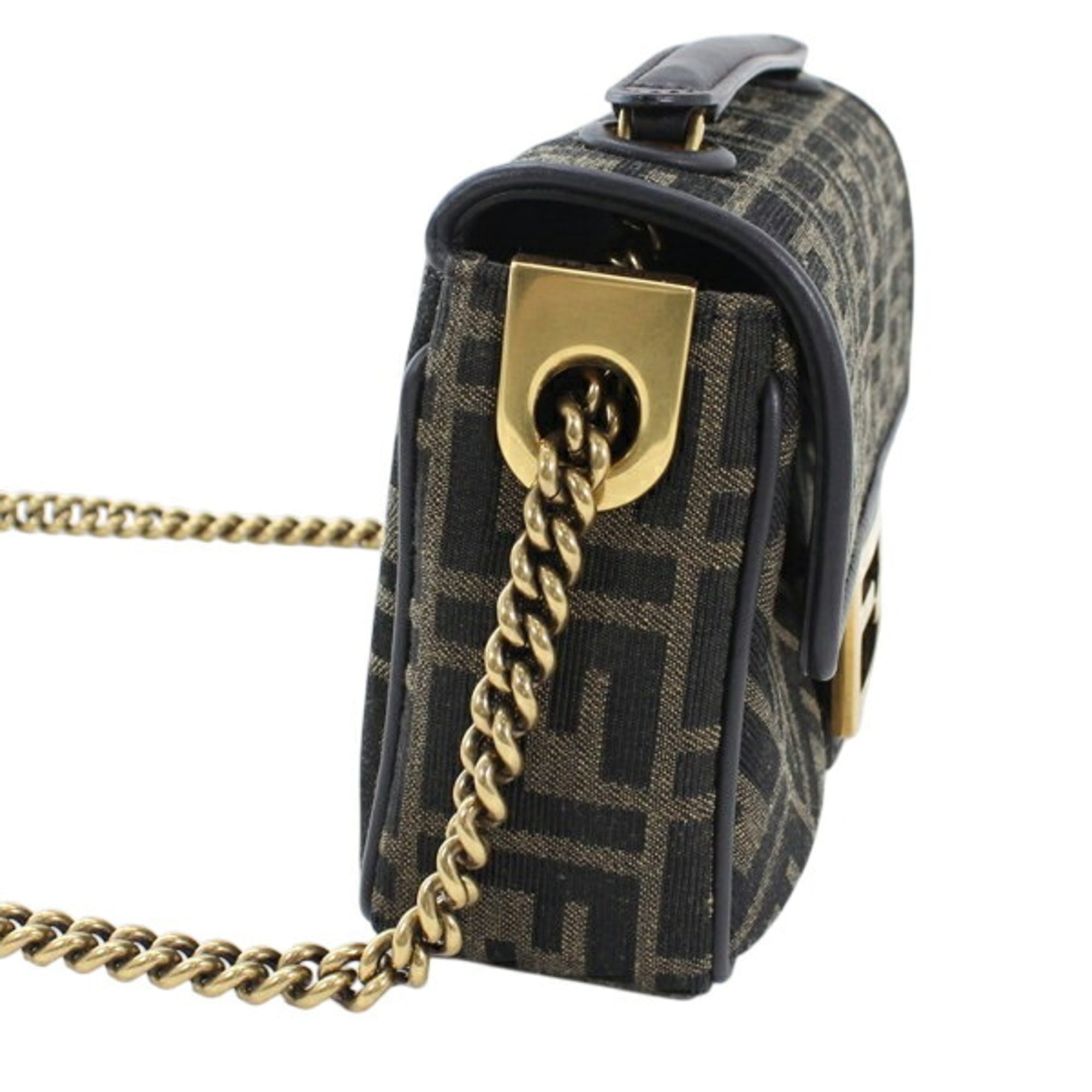 Fendi Brown Jacquard Shoulder Bag (Pre-Owned)