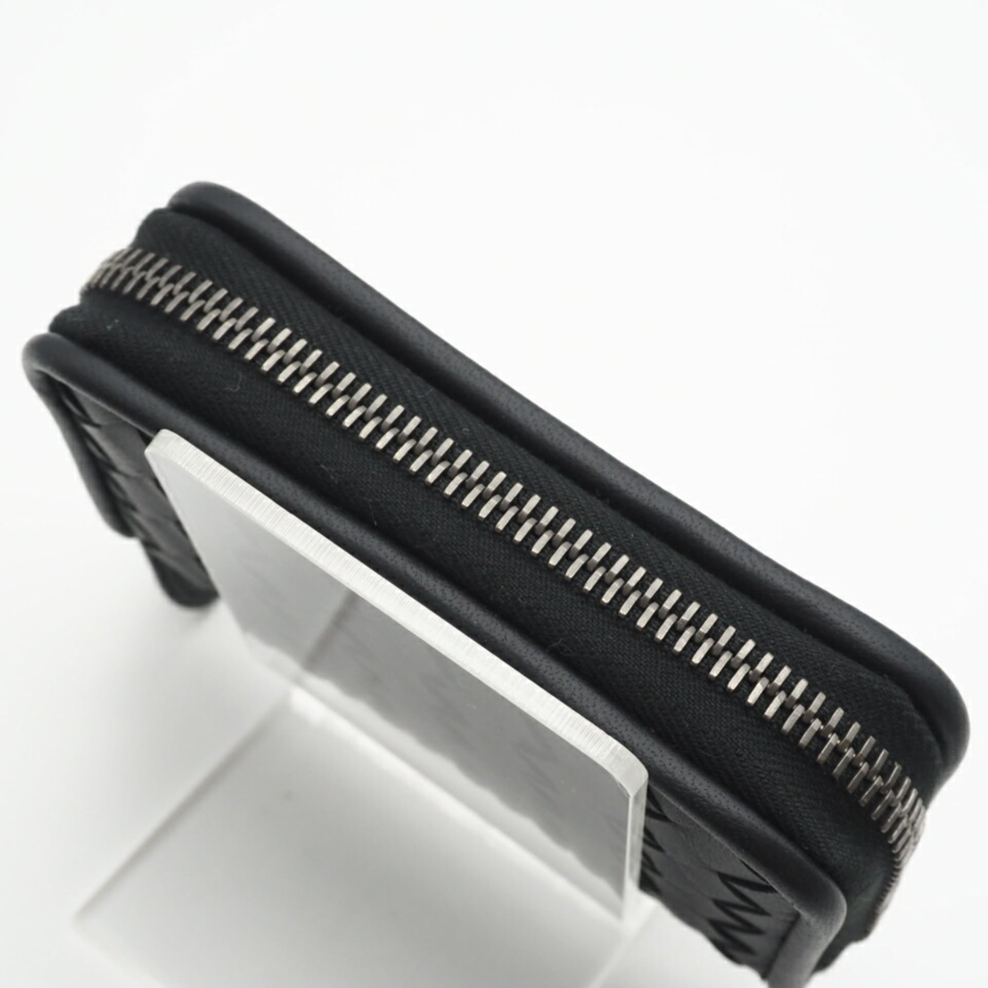 Bottega Veneta Intrecciato Black Intrecciato Coin Purse/Coin Case (Pre-Owned)