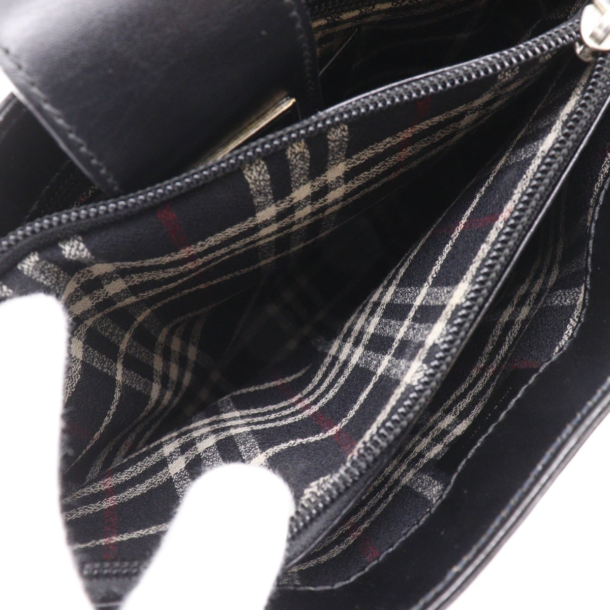 Burberry Black Leather Shoulder Bag (Pre-Owned)