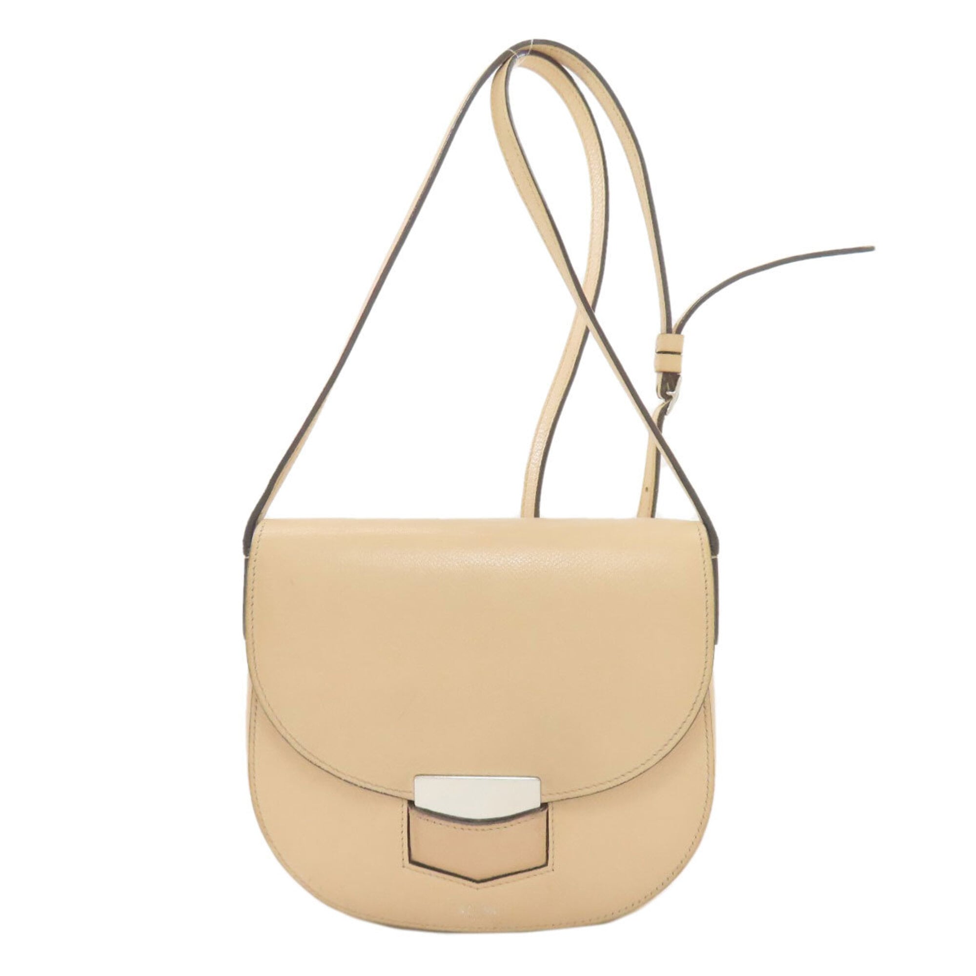 Celine Beige Leather Shoulder Bag (Pre-Owned)
