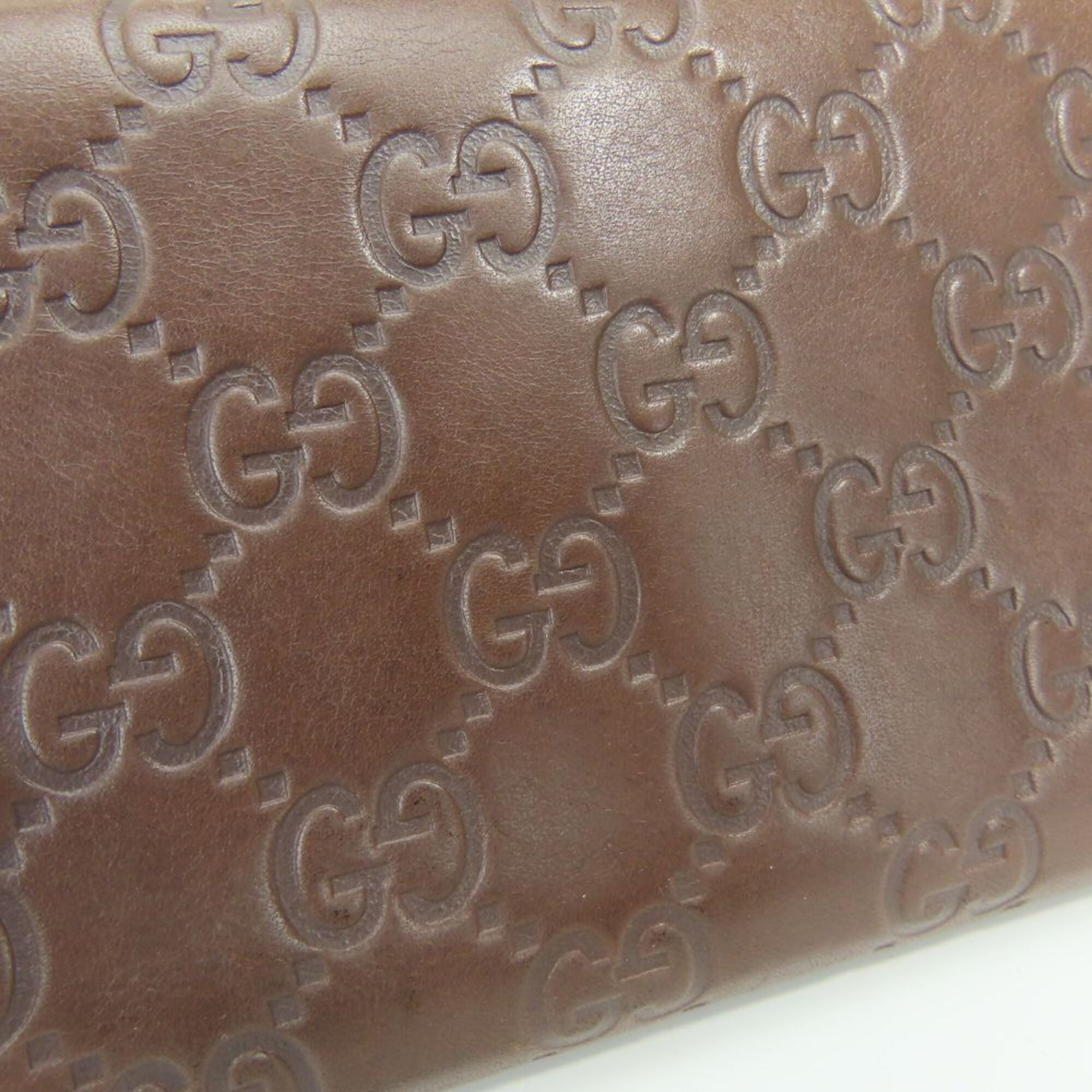Gucci Brown Leather Long Wallet (Bi-Fold) (Pre-Owned)