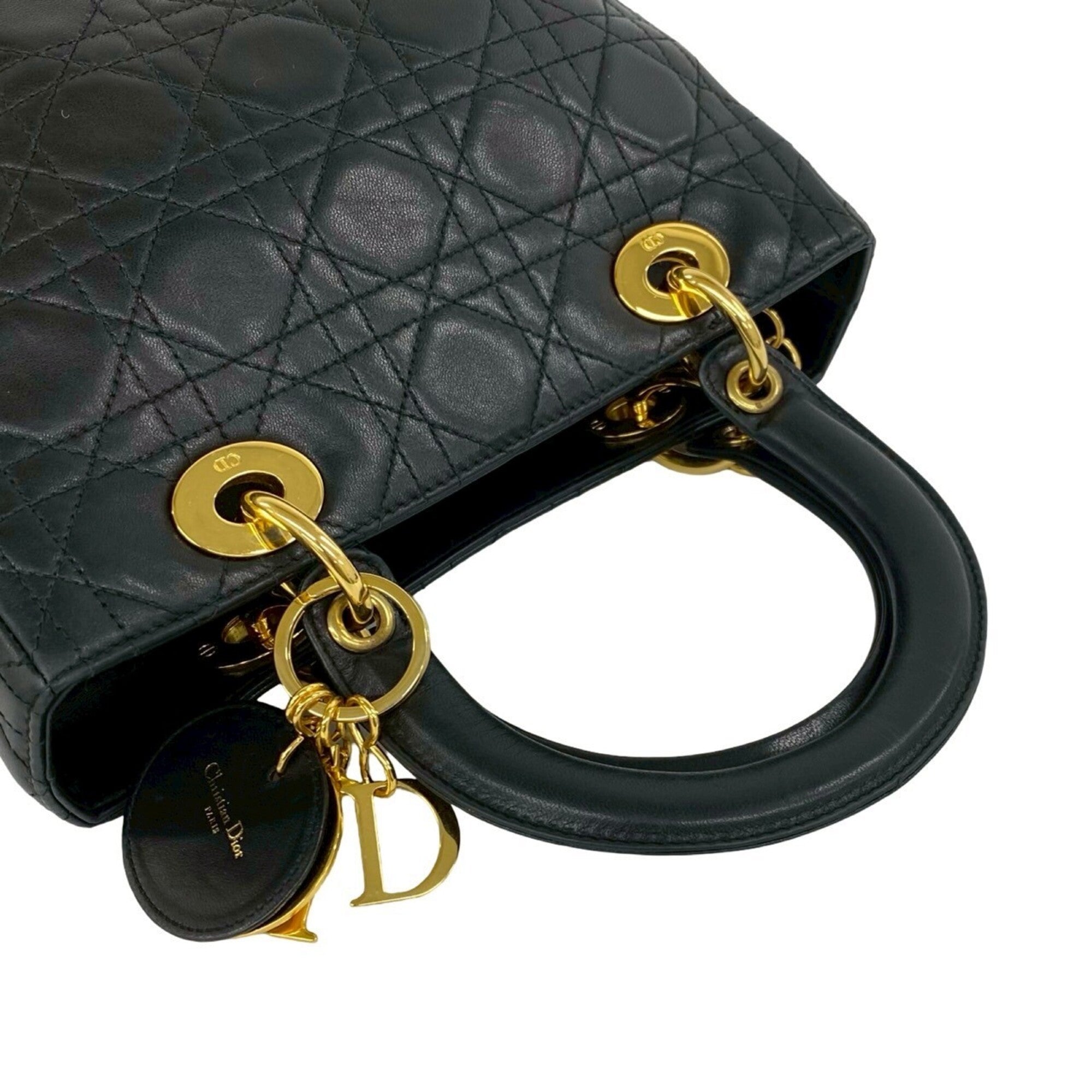 Christian Dior Black Leather Handbag (Pre-Owned)