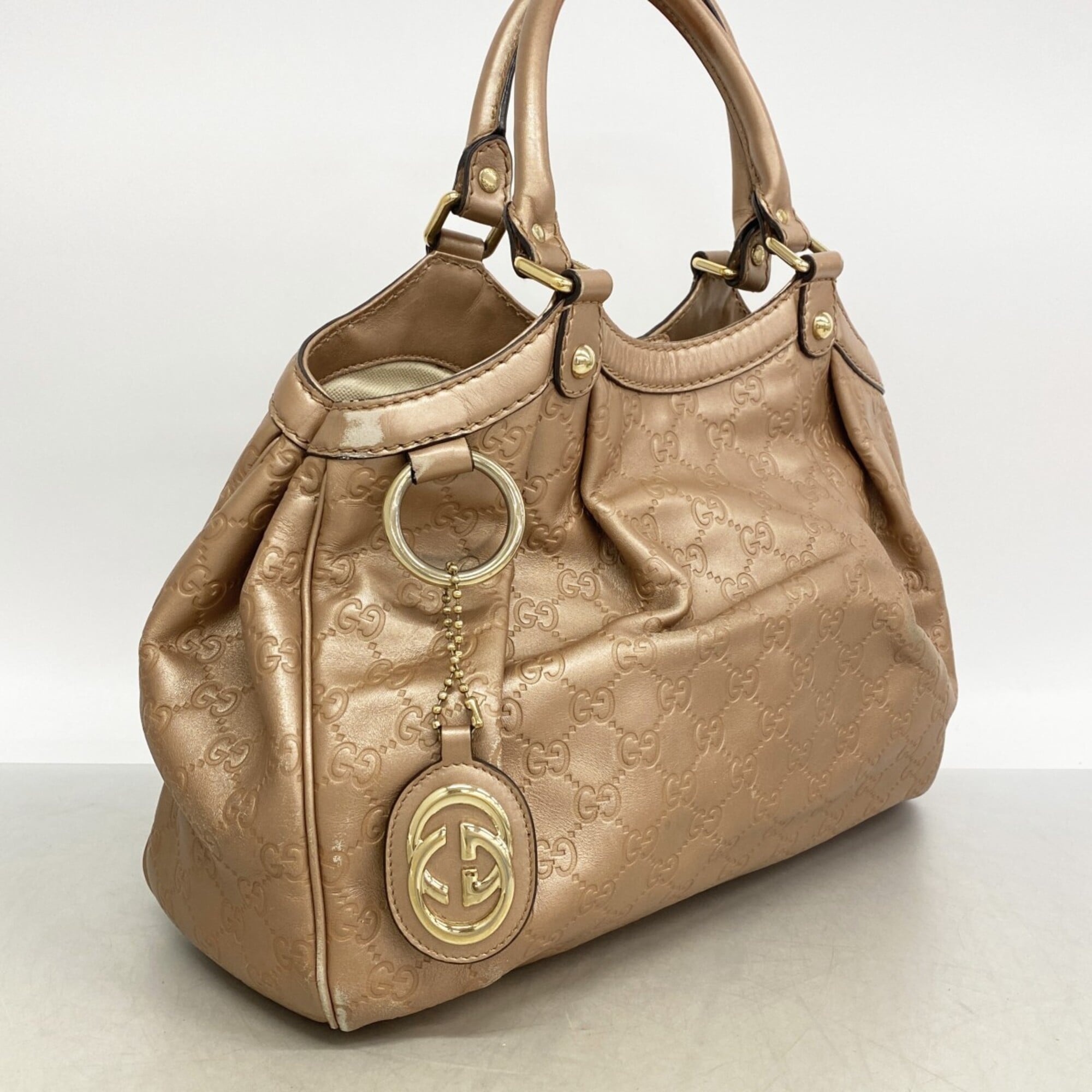 Gucci Pink Leather Tote Bag (Pre-Owned)