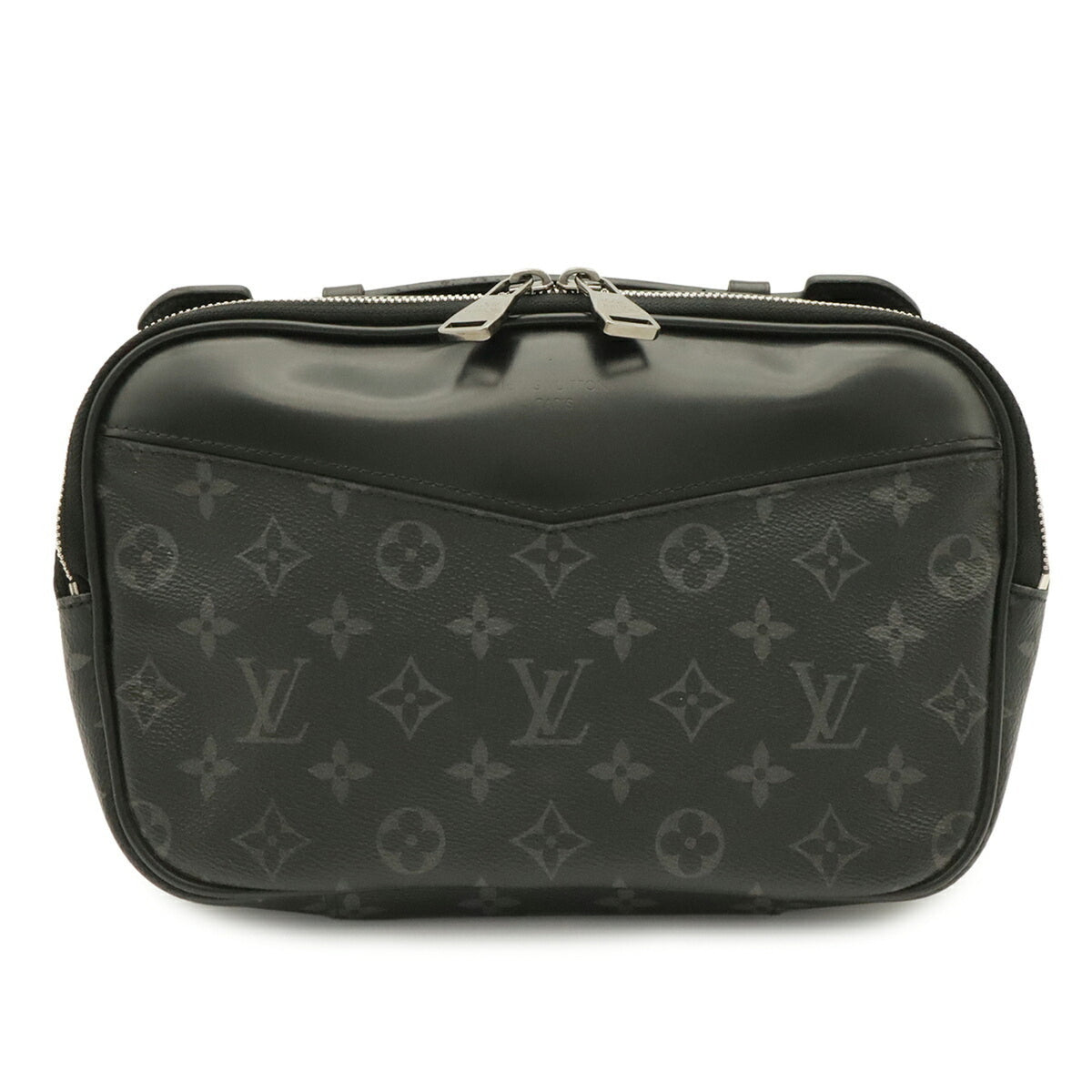 Louis Vuitton Black Gray Monogram Eclipse Canvas Leather Clutch Bag Pouch Sling Bag (Pre-Owned)