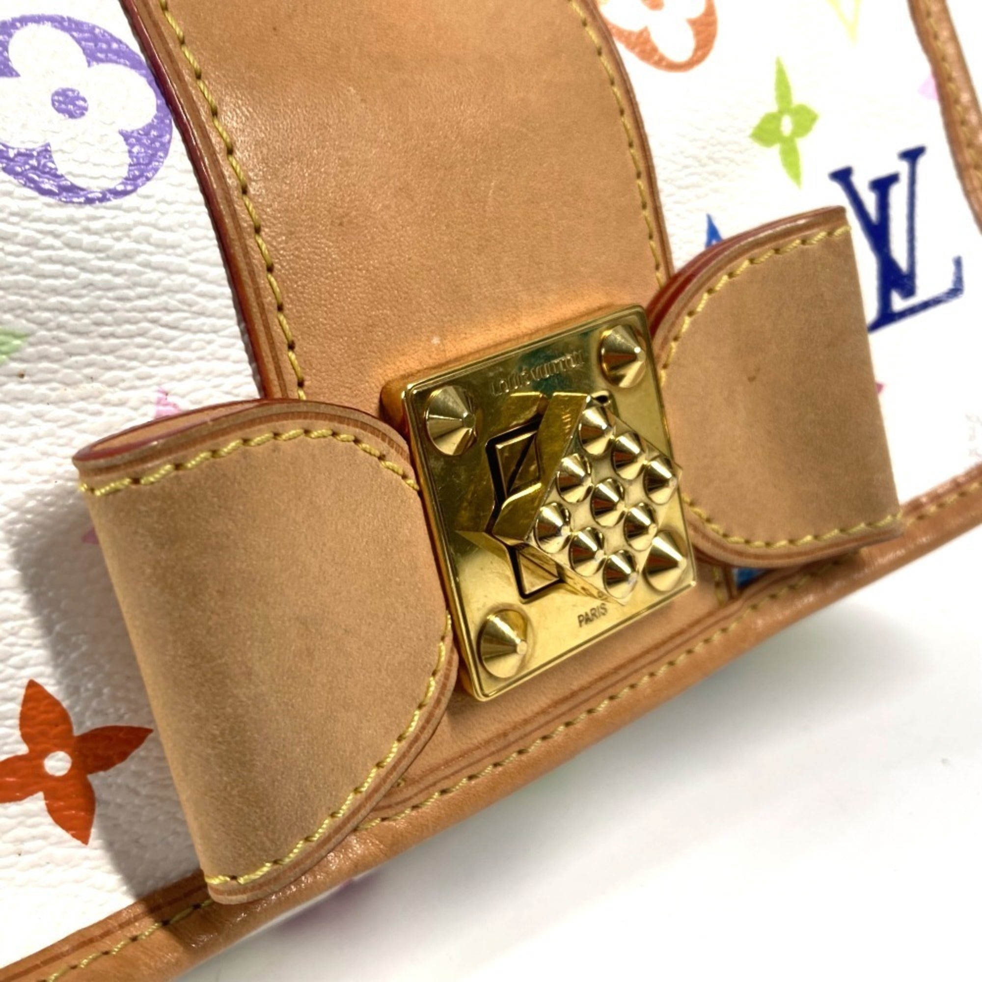 Louis Vuitton Blanc Multi-Color White Monogram Multicolore Handbag Shoulder Bag (Pre-Owned)