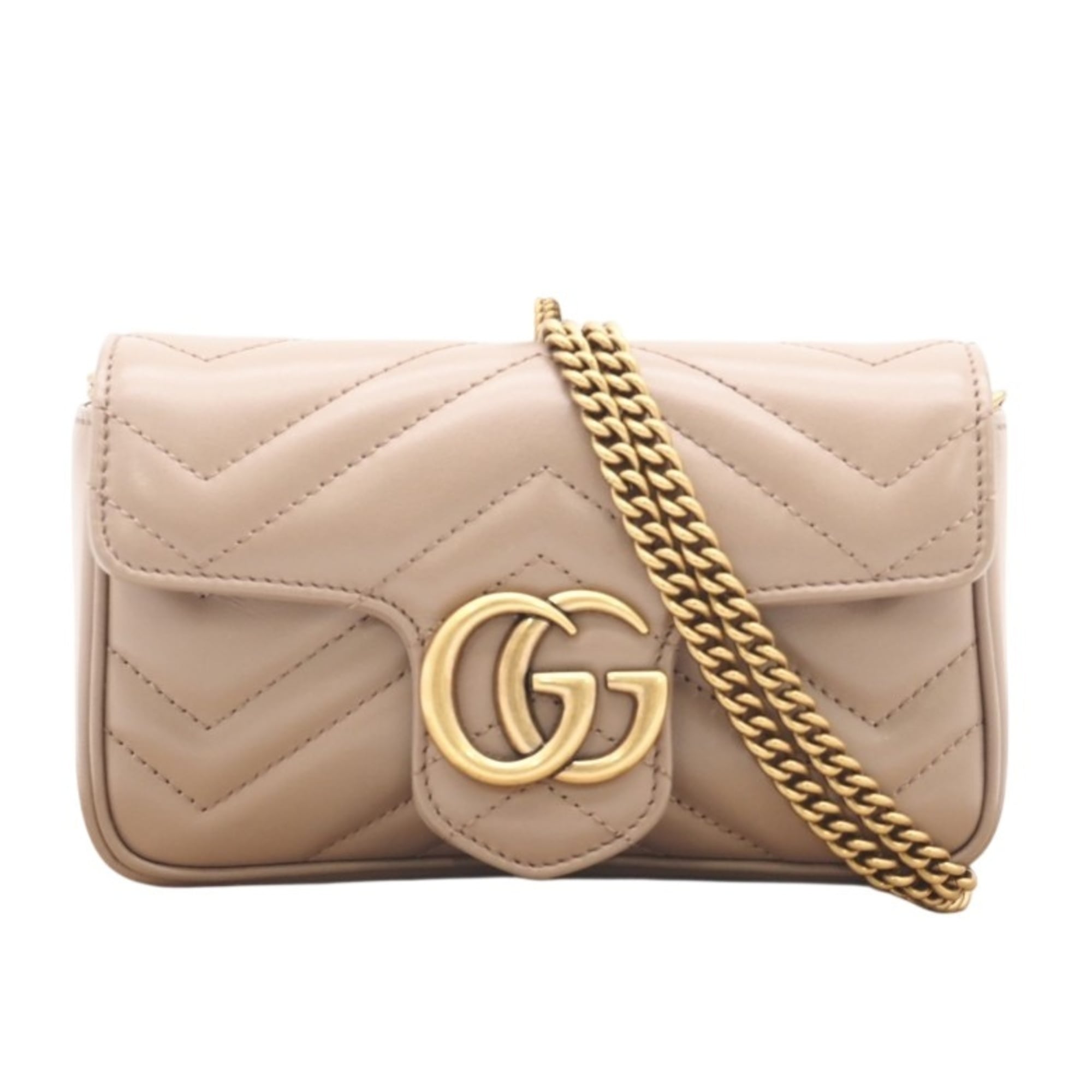 Gucci Beige Leather Shoulder Bag (Pre-Owned)