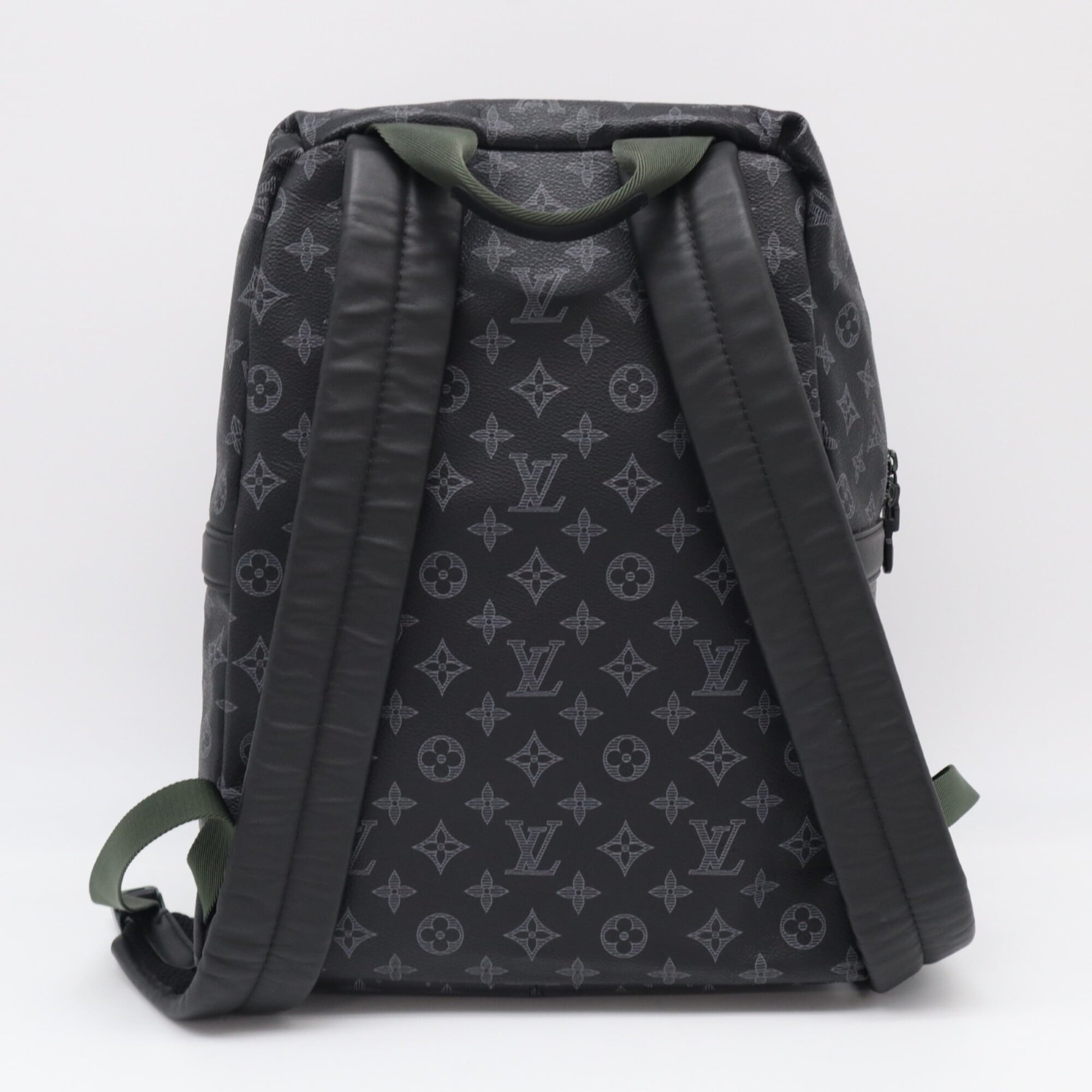 Louis Vuitton Monogram Black Gray White Coated Canvas Leather Backpack (Pre-Owned)