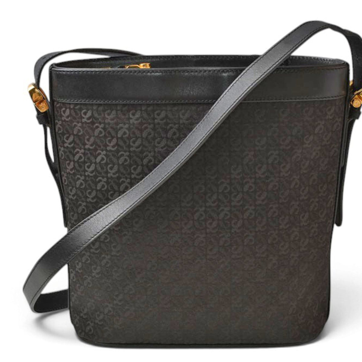 Loewe Black Canvas Leather Shoulder Bag (Pre-Owned)