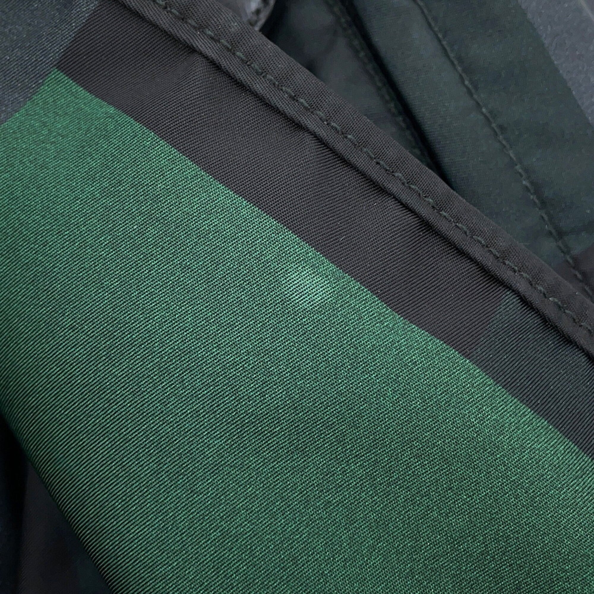 Prada Black Green Nylon Leather Backpack (Pre-Owned)