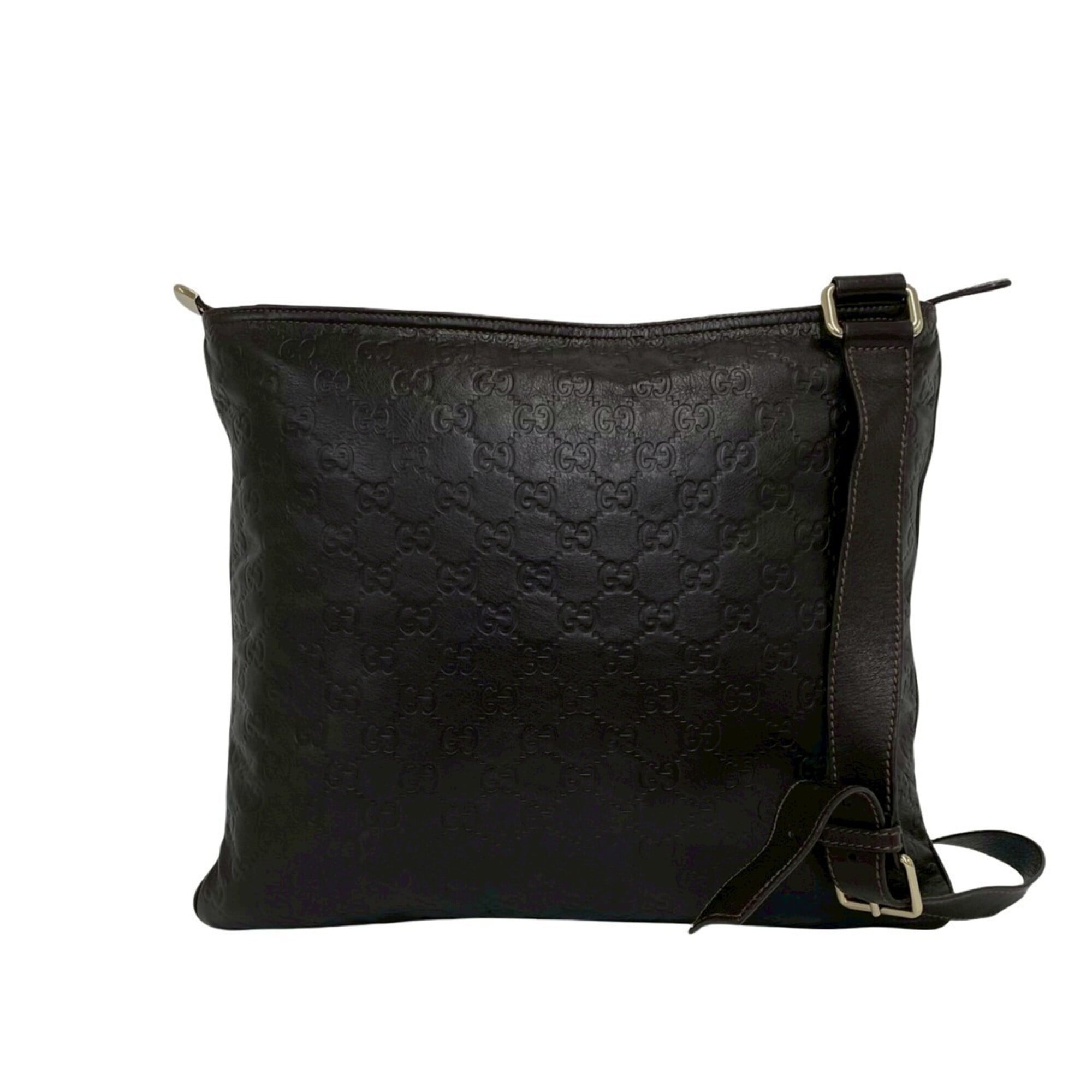 Gucci Brown Leather Pochette Shoulder Bag (Pre-Owned)