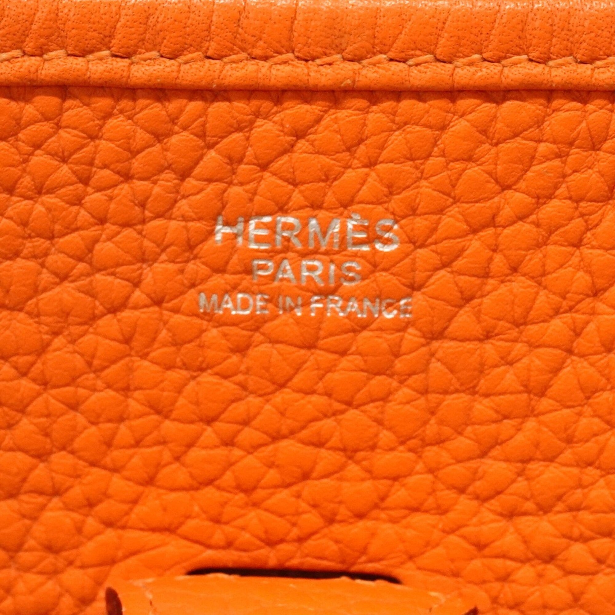 Hermes Orange Taurillon Clemence Leather Shoulder Bag (Pre-Owned)