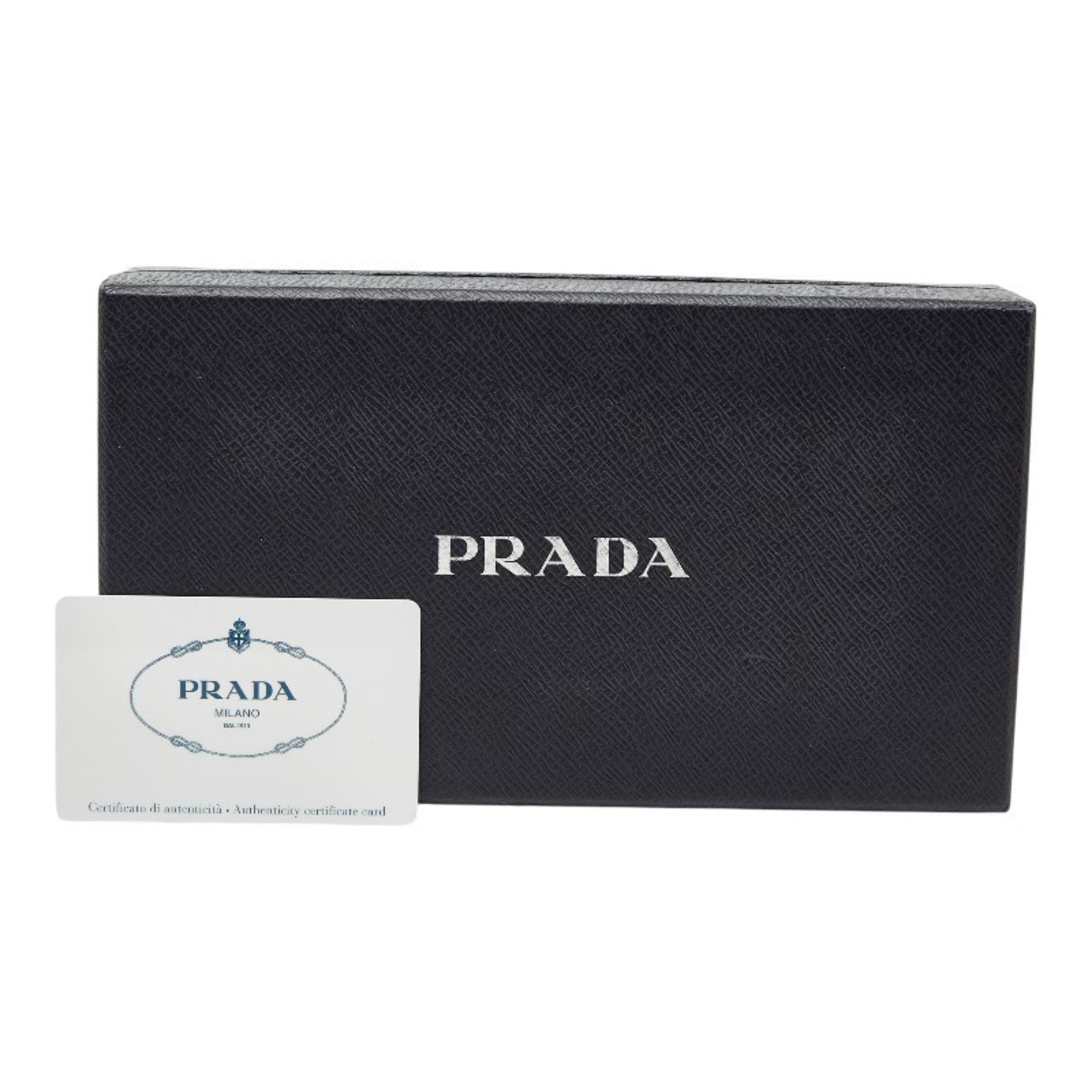 Prada Black Nero Leather Long Wallet (Bi-Fold) (Pre-Owned)