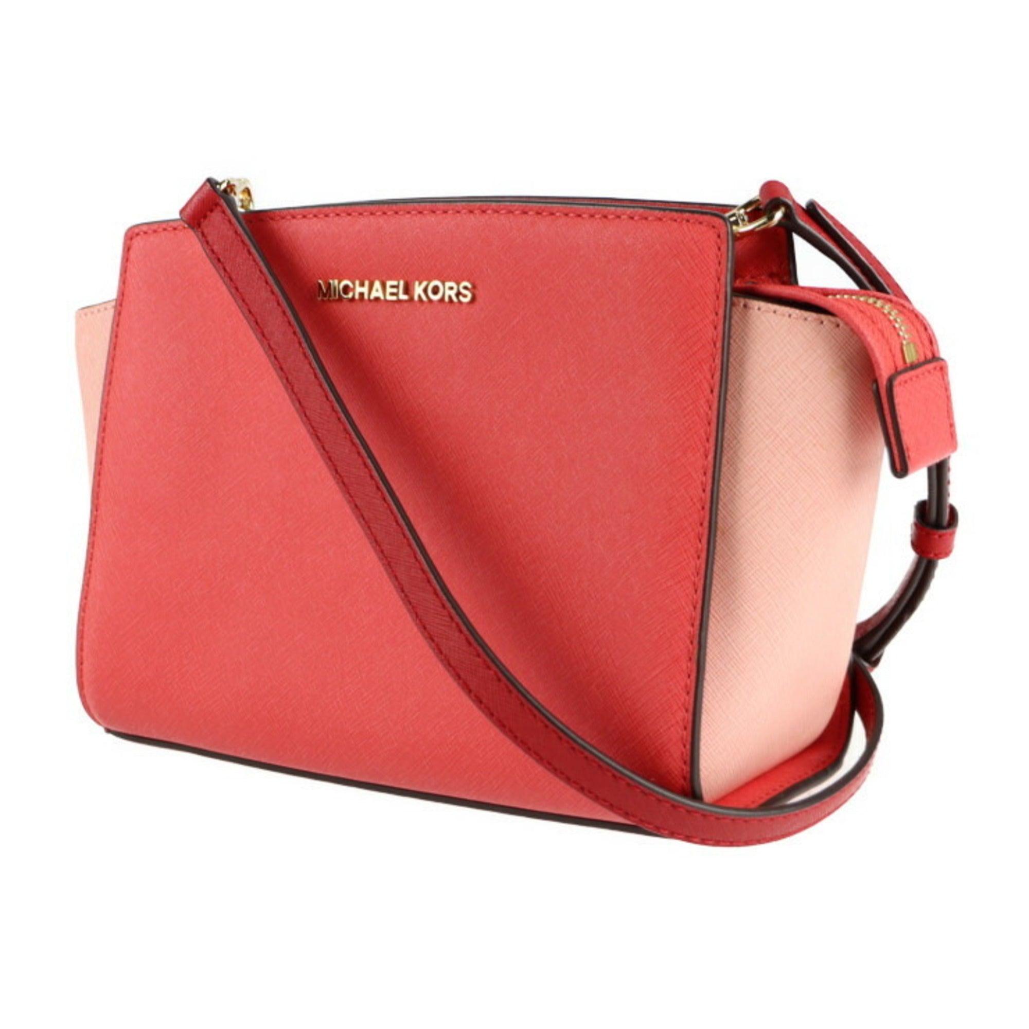 Michael Kors Pink Leather Handbag Pochette Shoulder Bag (Pre-Owned)