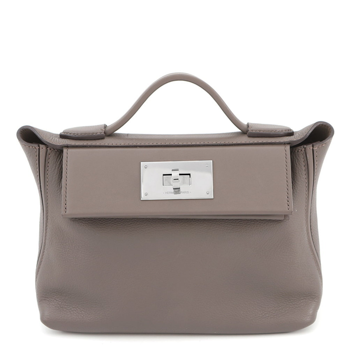 Hermes Etain Swift Leather Handbag Shoulder Bag (Pre-Owned)