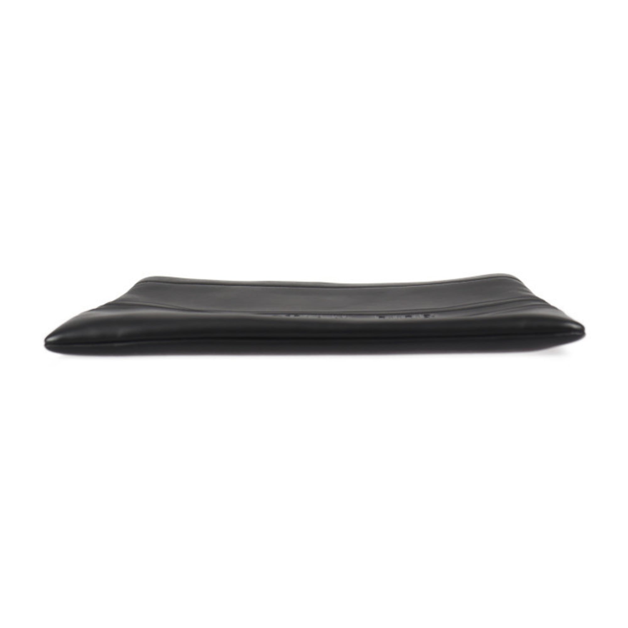 Christian Dior Black Leather Clutch Bag Handbag (Pre-Owned)