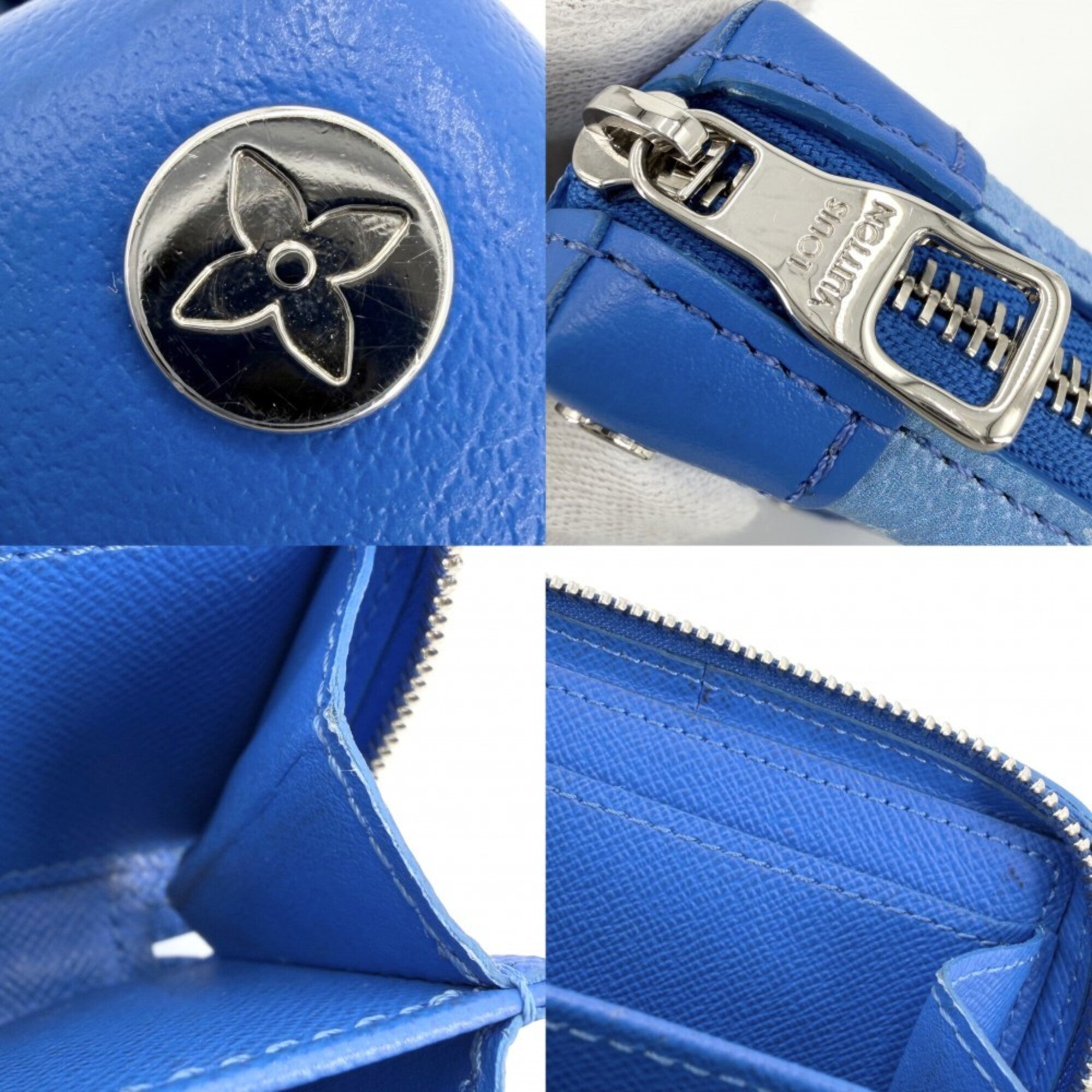 Louis Vuitton Blue Monogram Coin Purse/Coin Case (Pre-Owned)