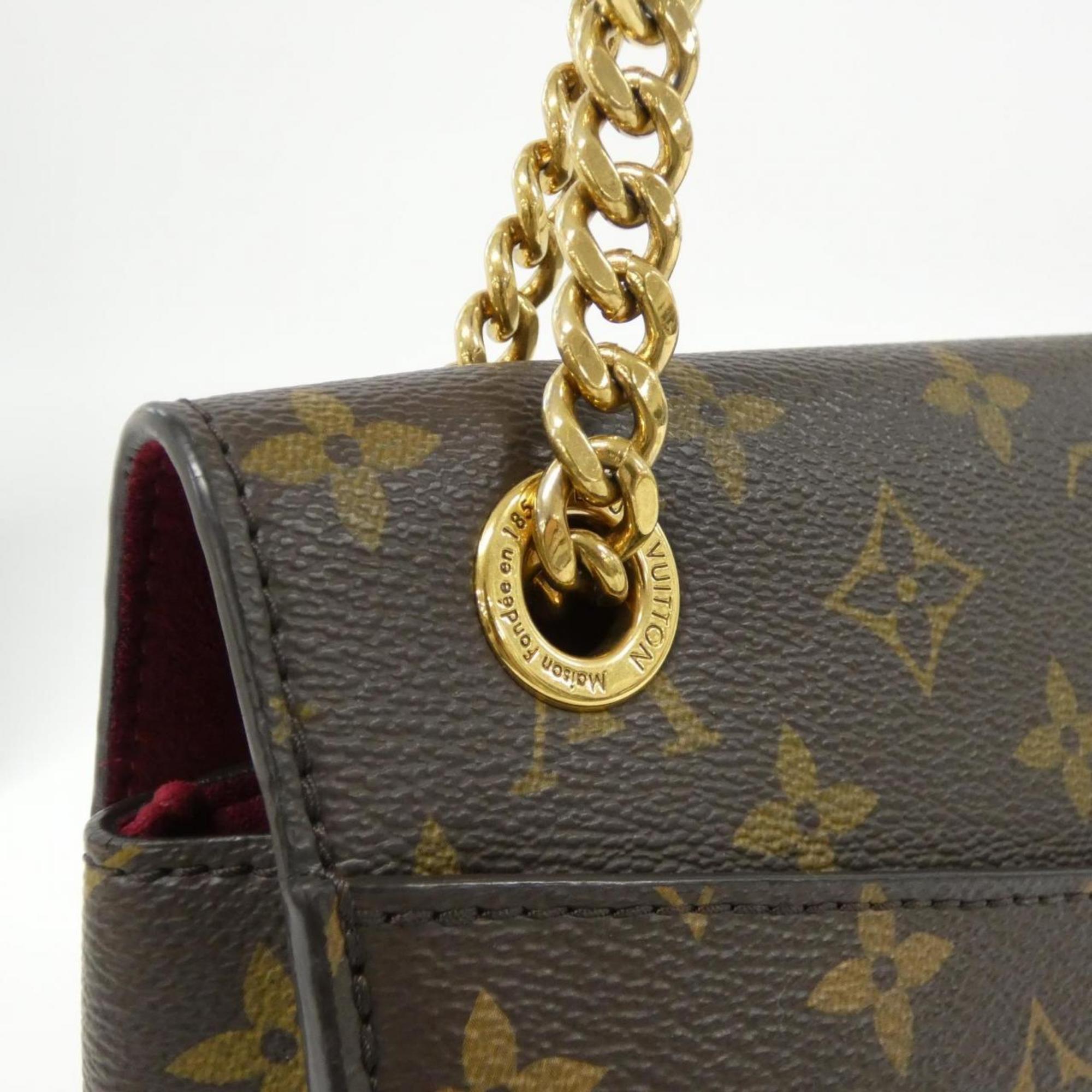 Louis Vuitton Marron Coated Canvas Shoulder Bag (Pre-Owned)