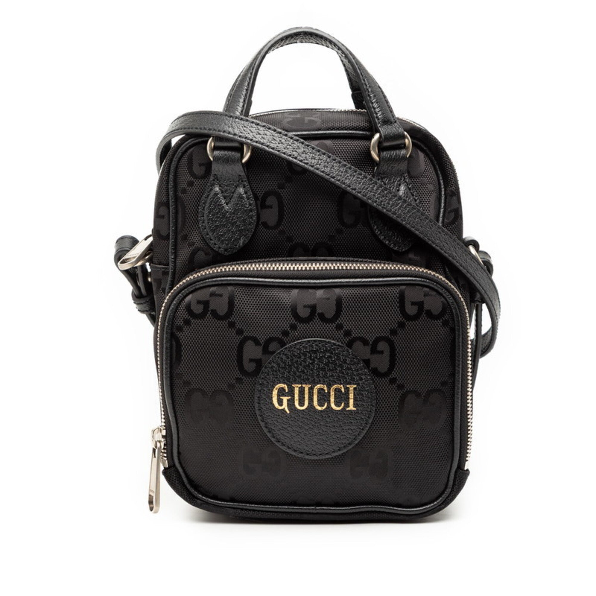 Gucci Black Nylon Handbag Shoulder Bag (Pre-Owned)