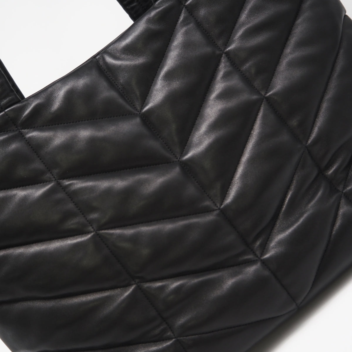 Yves Saint Laurent Black Leather Handbag Tote Bag (Pre-Owned)