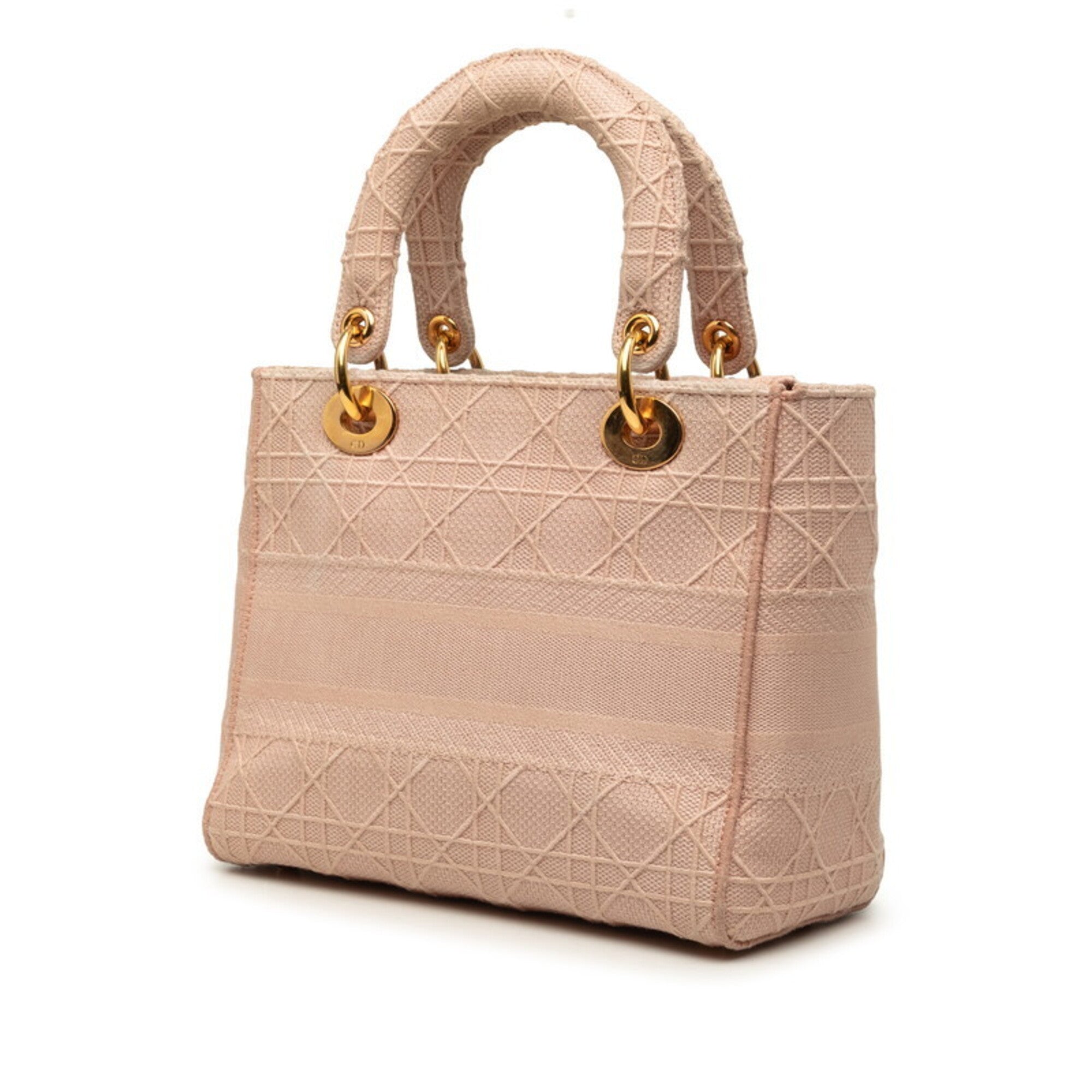 Christian Dior Pink Canvas Handbag Shoulder Bag (Pre-Owned)