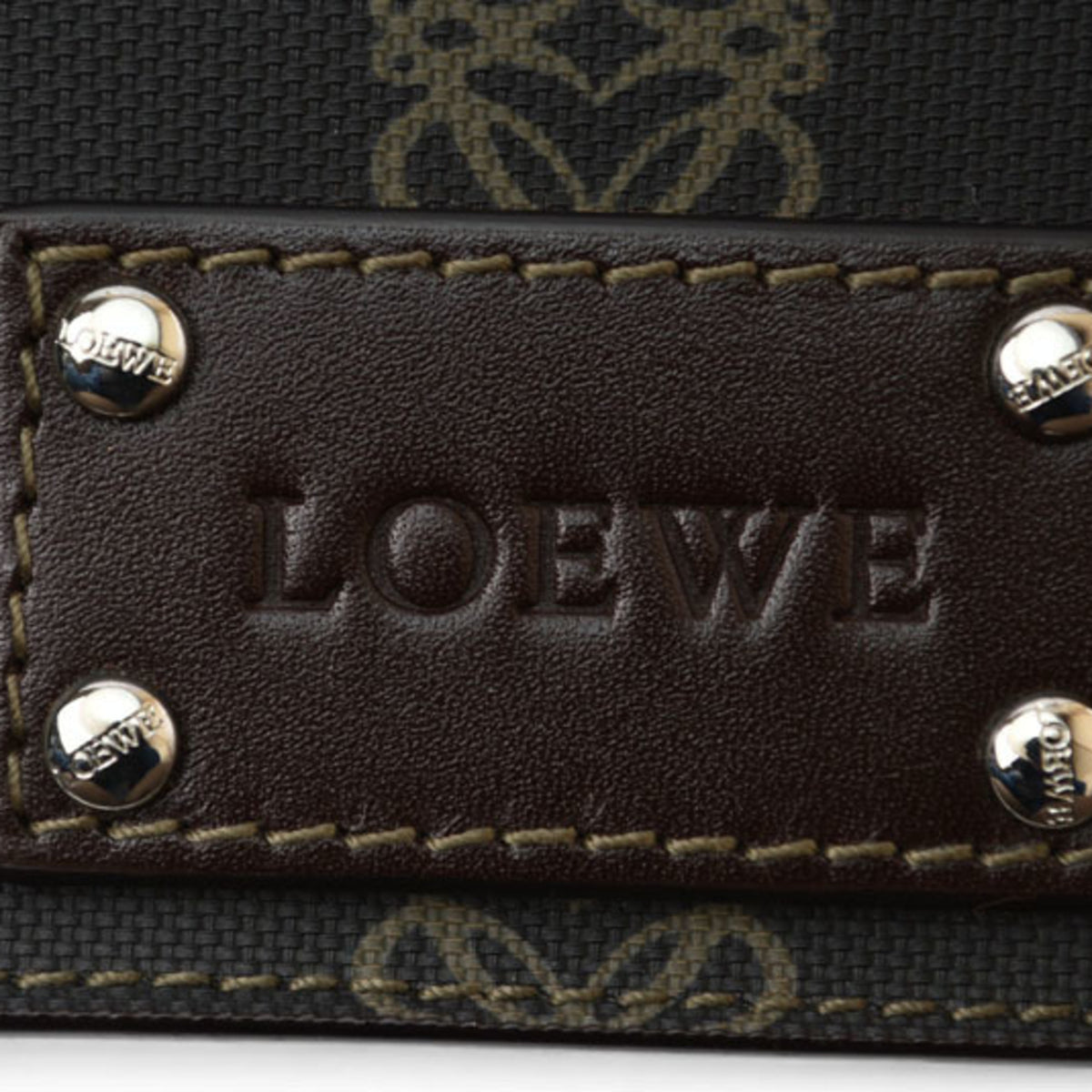 Loewe Brown Coated Canvas Coin Purse/Coin Case (Pre-Owned)