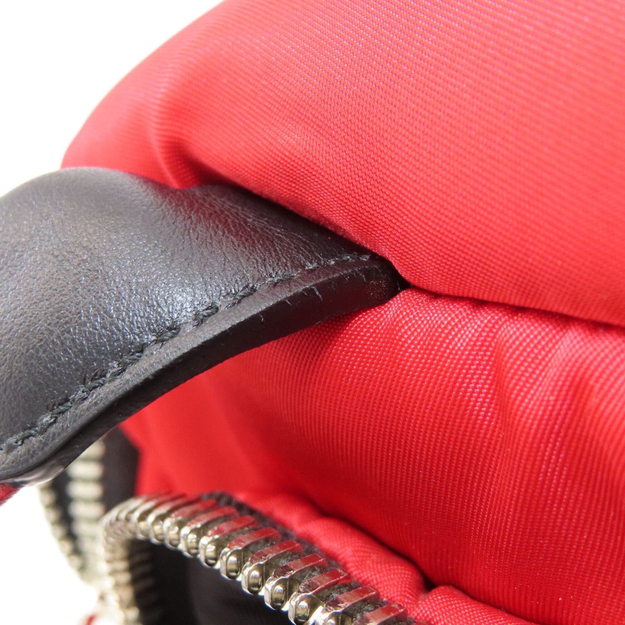 Prada Red Color Nylon Handbag (Pre-Owned)