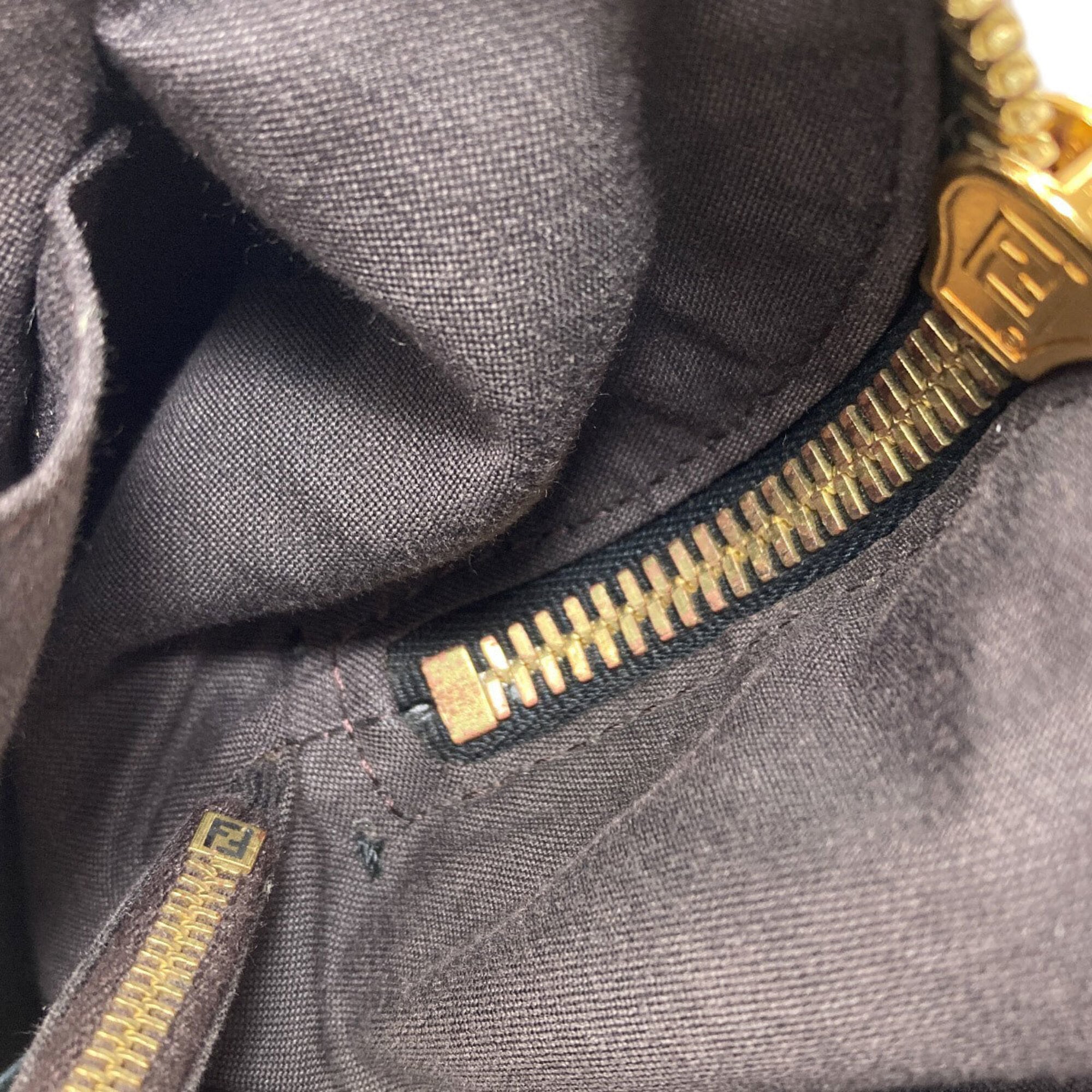 Fendi Chameleon Black Leather Tote Bag (Pre-Owned)