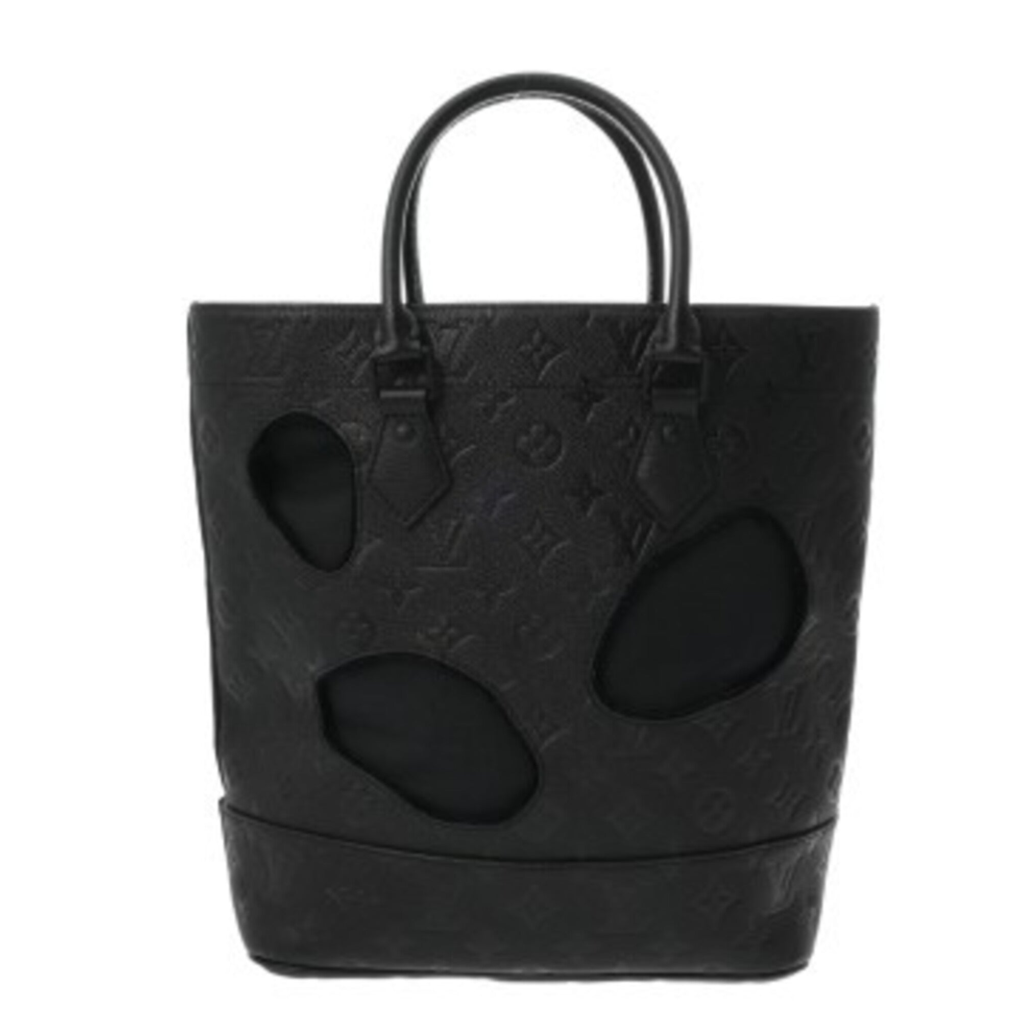 Louis Vuitton Noir Leather Tote Bag (Pre-Owned)