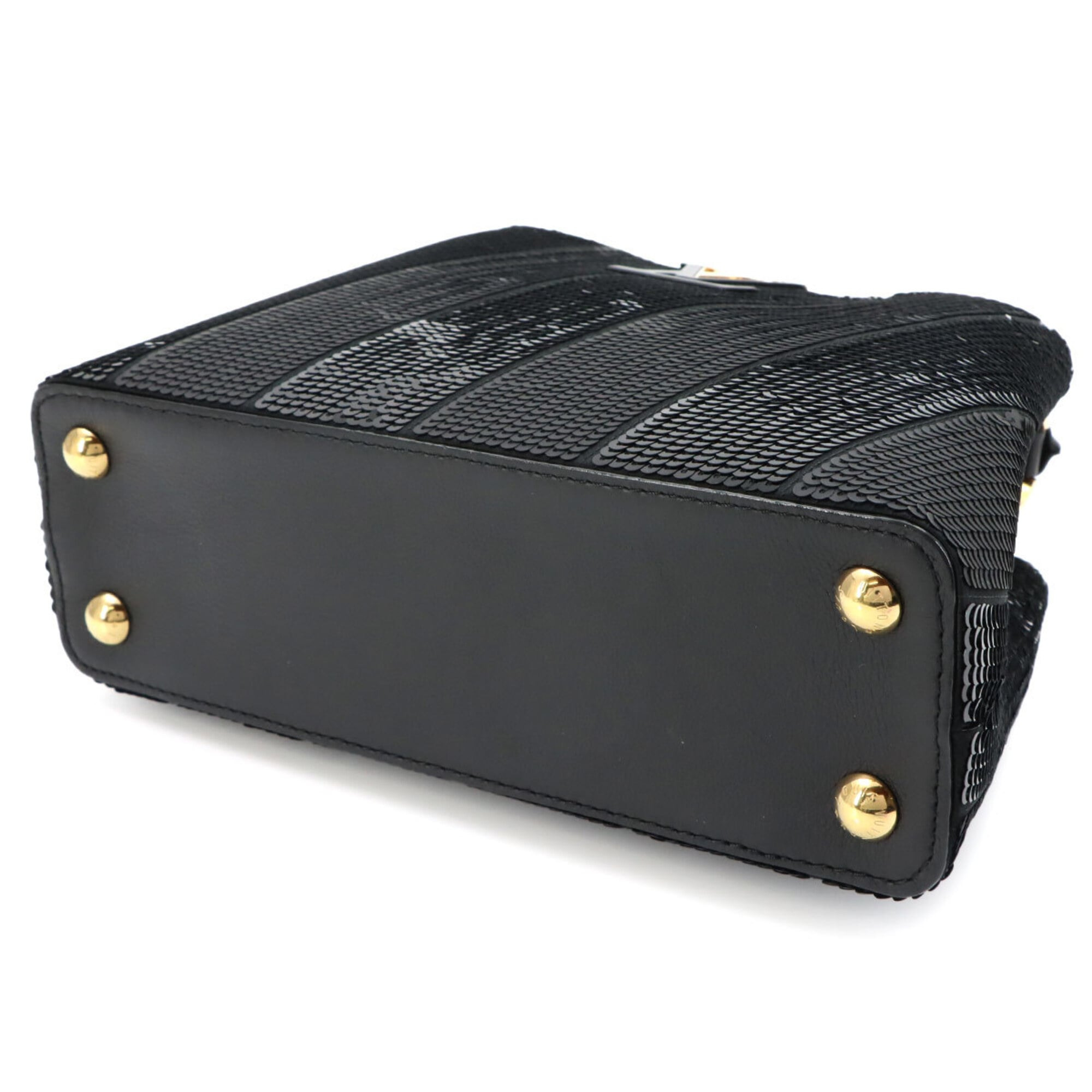 Louis Vuitton Black Spangles Leather Handbag (Pre-Owned)