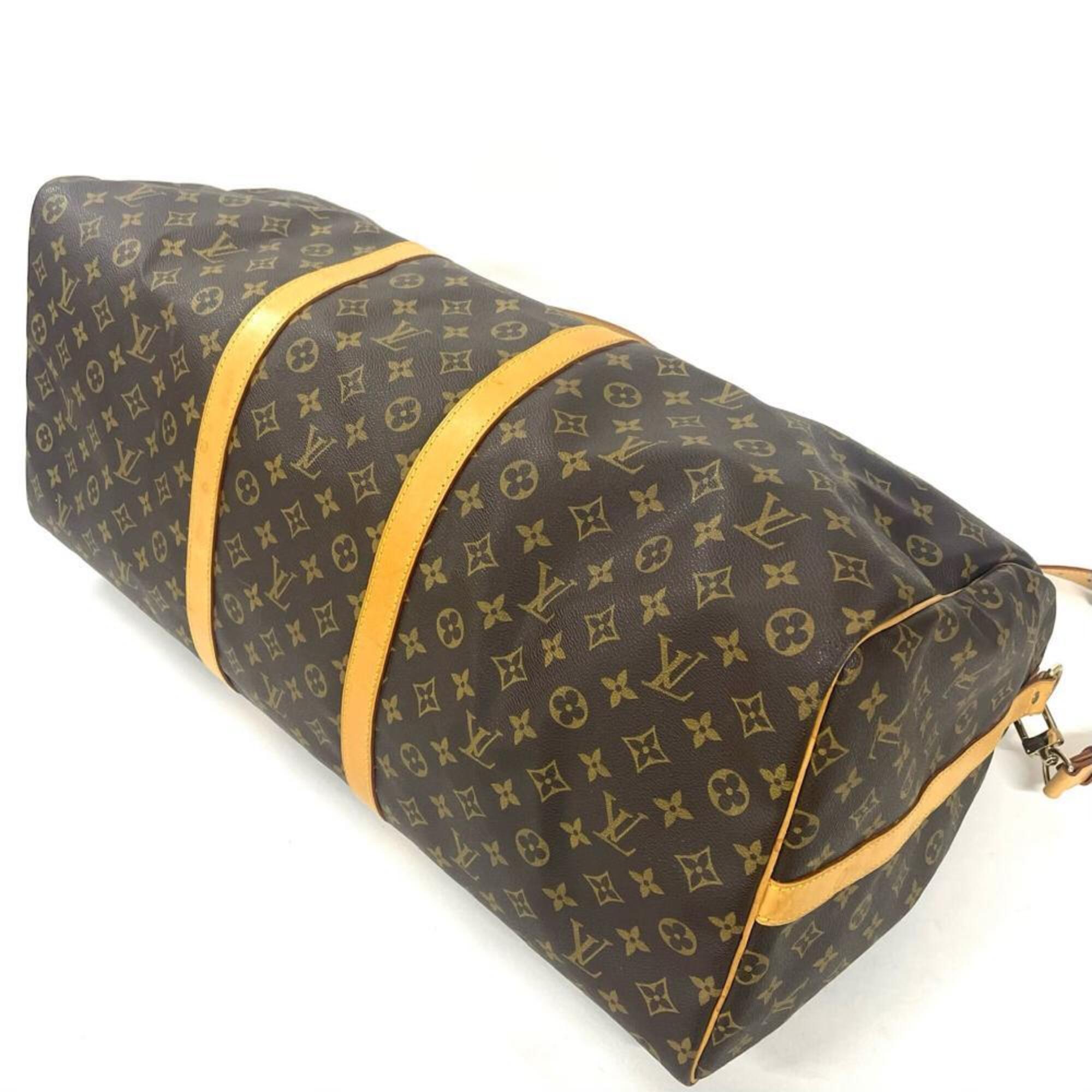 Louis Vuitton Brown Monogram Leather Boston Bag (Pre-Owned)