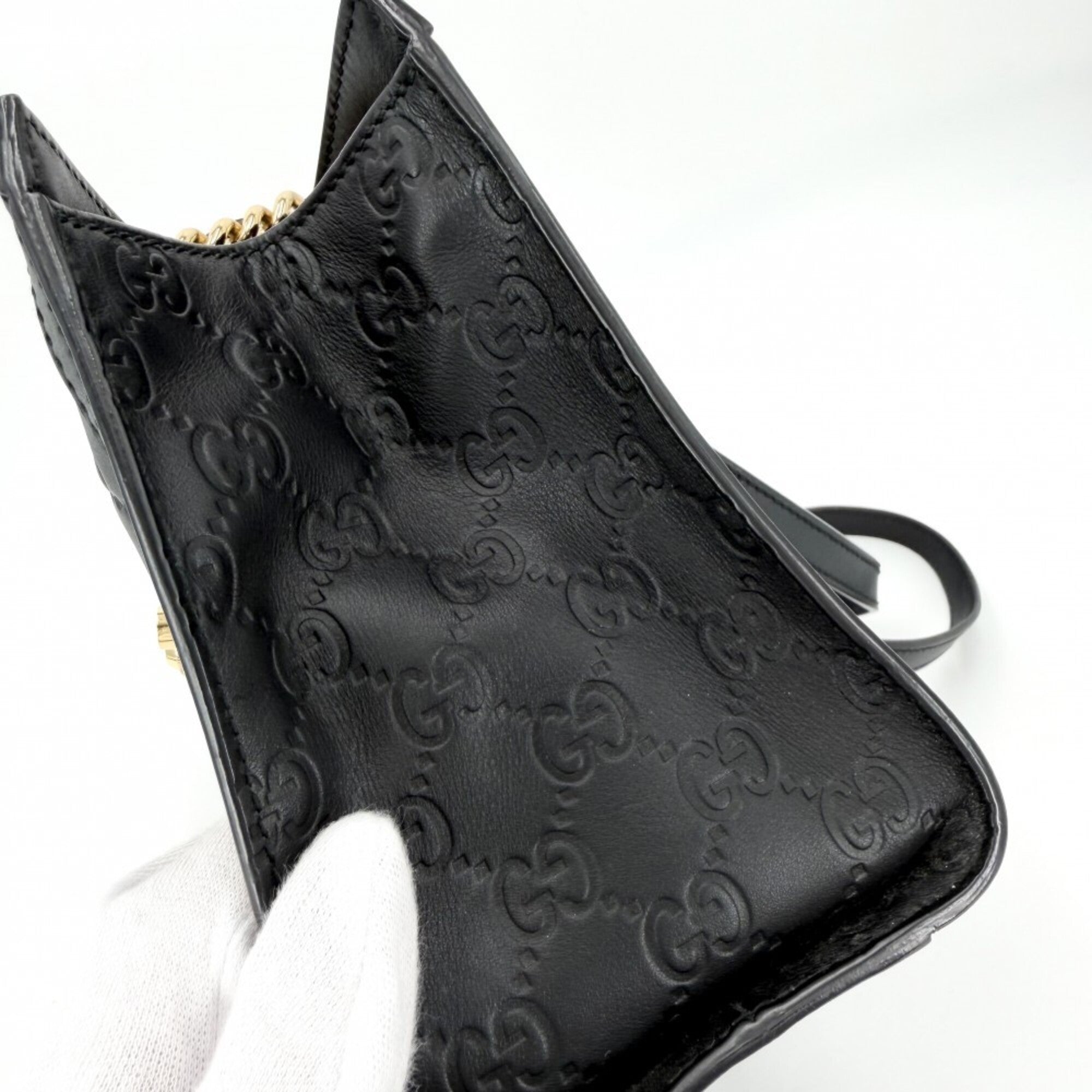 Gucci Black Leather Shoulder Bag (Pre-Owned)