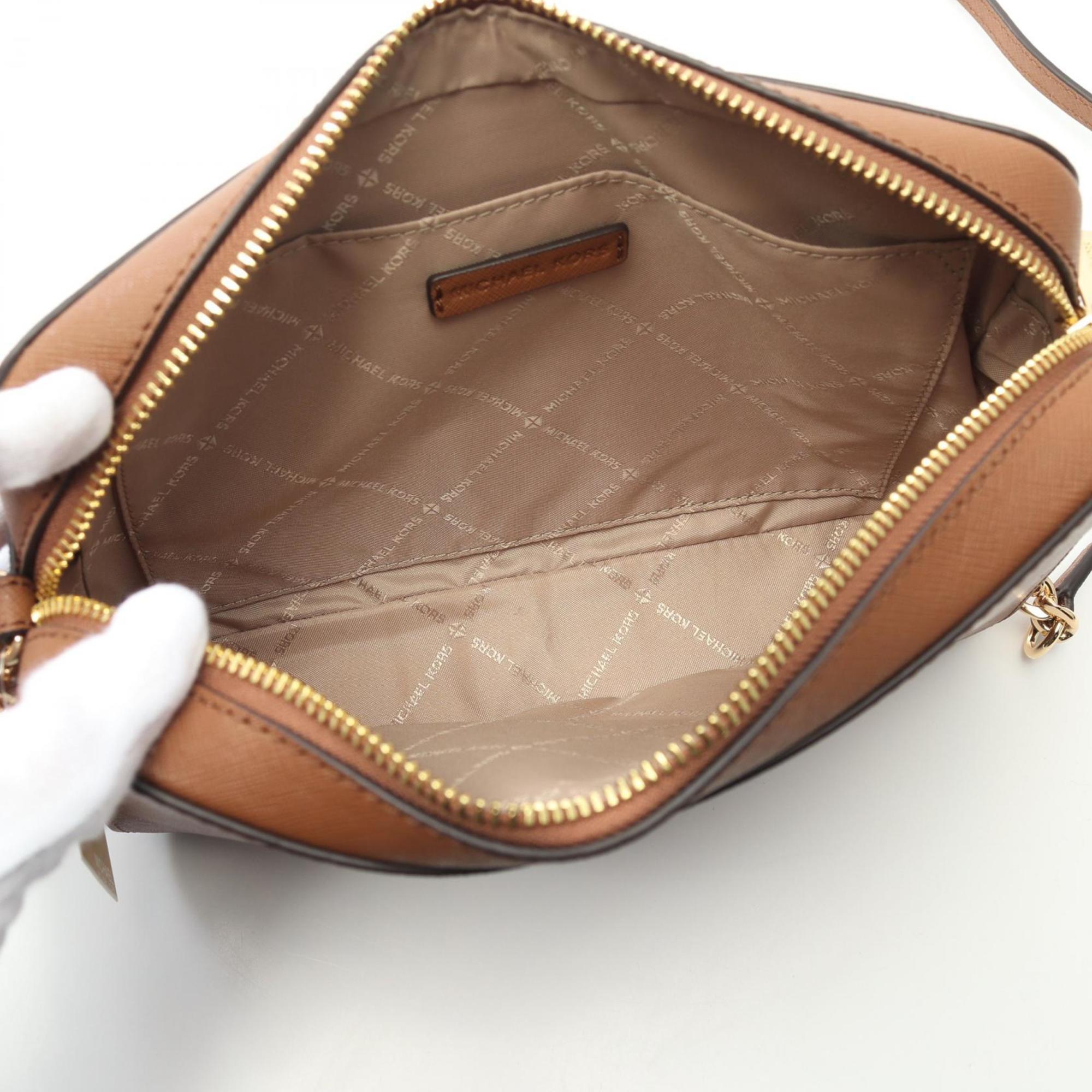 Michael Kors Brown Leather Shoulder Bag Sling Bag (Pre-Owned)