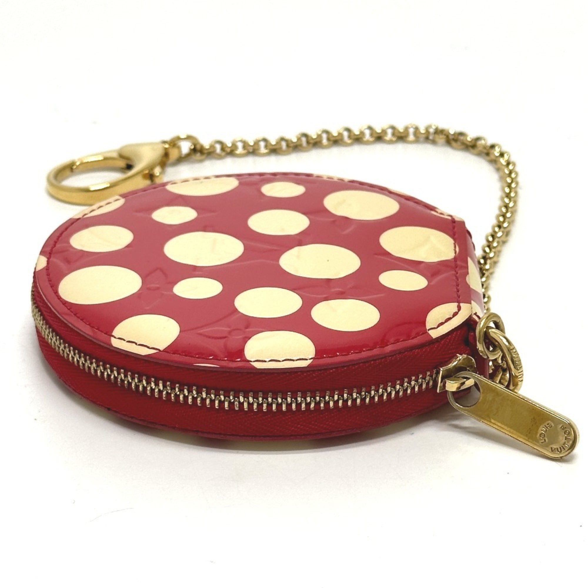 Louis Vuitton Monogram Vernis Red Color White Monogram Vernis Coin Purse/Coin Case (Pre-Owned)
