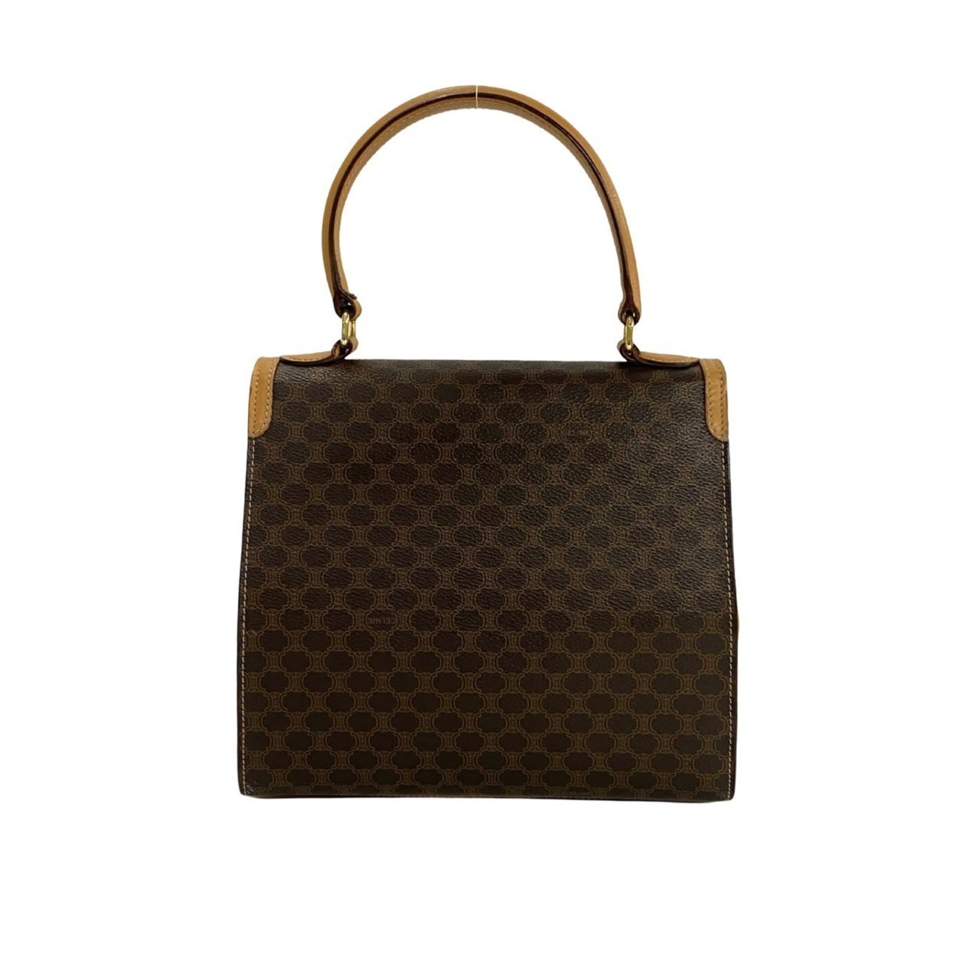 Celine Brown Leather Pvc Handbag Shoulder Bag (Pre-Owned)