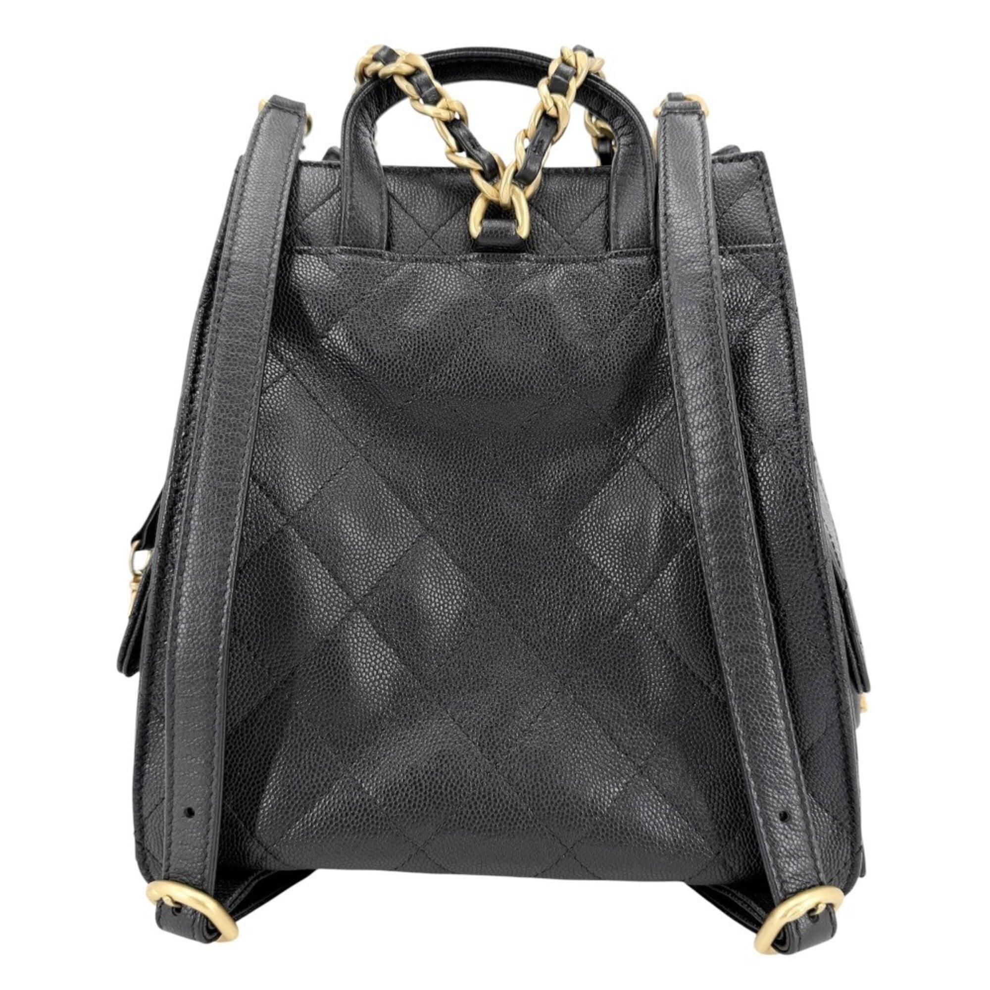 Chanel Black White Grained Calfskin (Pre-Owned)