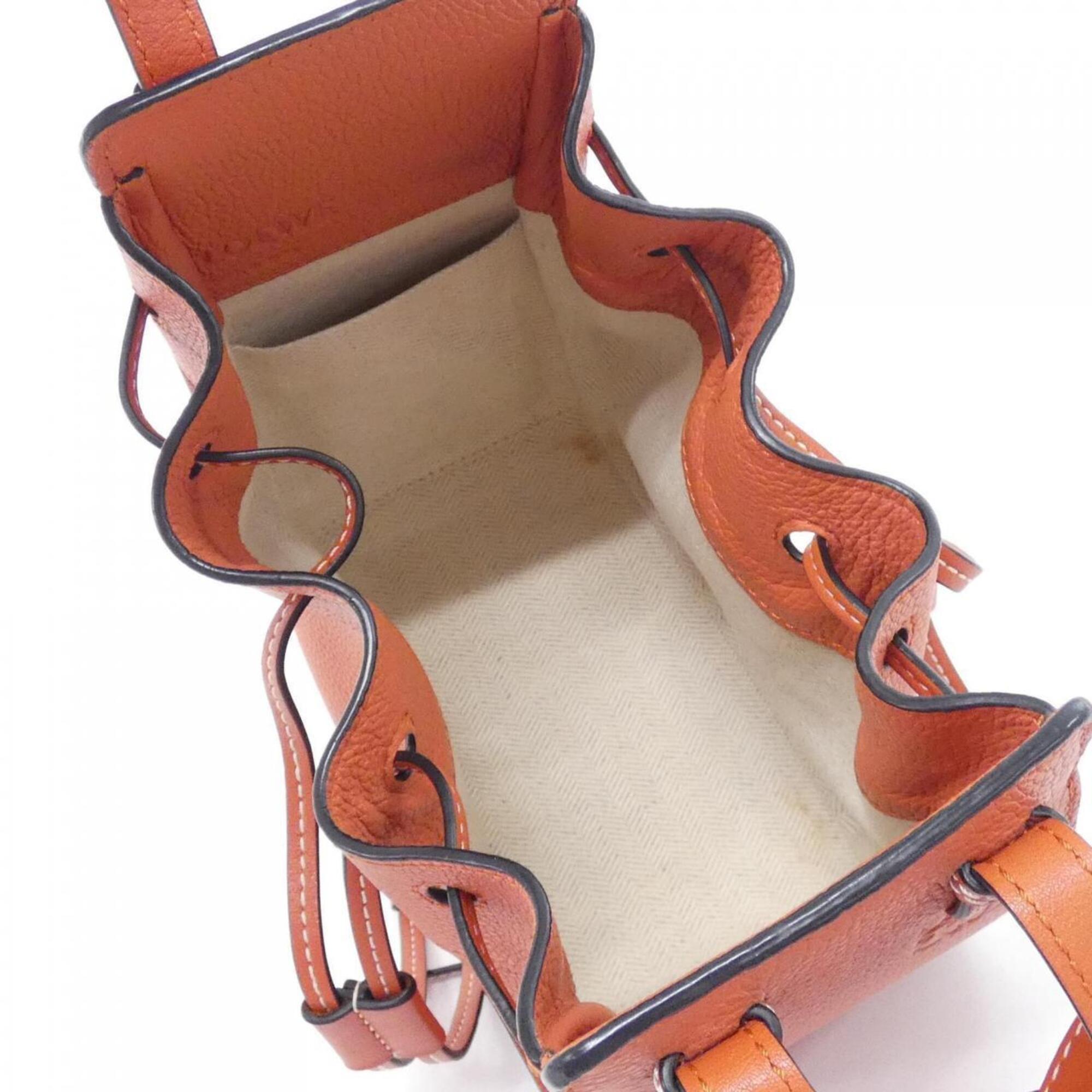 Loewe Red Color Leather Shoulder Bag (Pre-Owned)