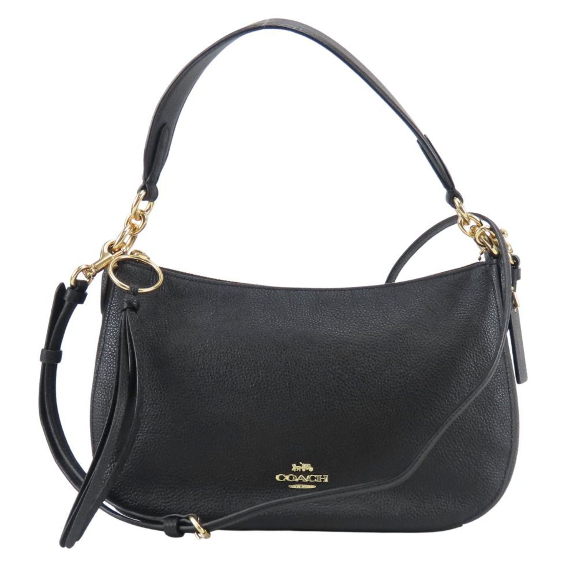 Coach Black Leather Shoulder Bag (Pre-Owned)
