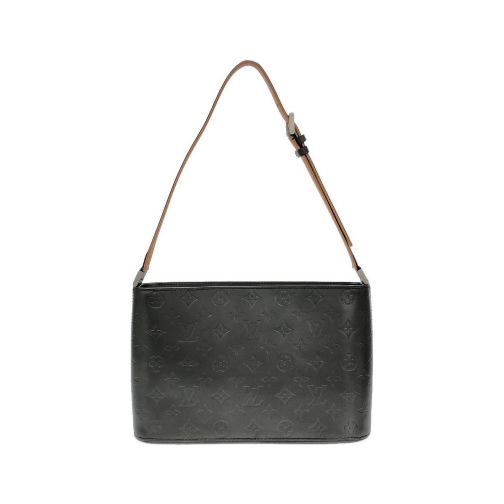 Louis Vuitton Black Coated Canvas Shoulder Bag (Pre-Owned)