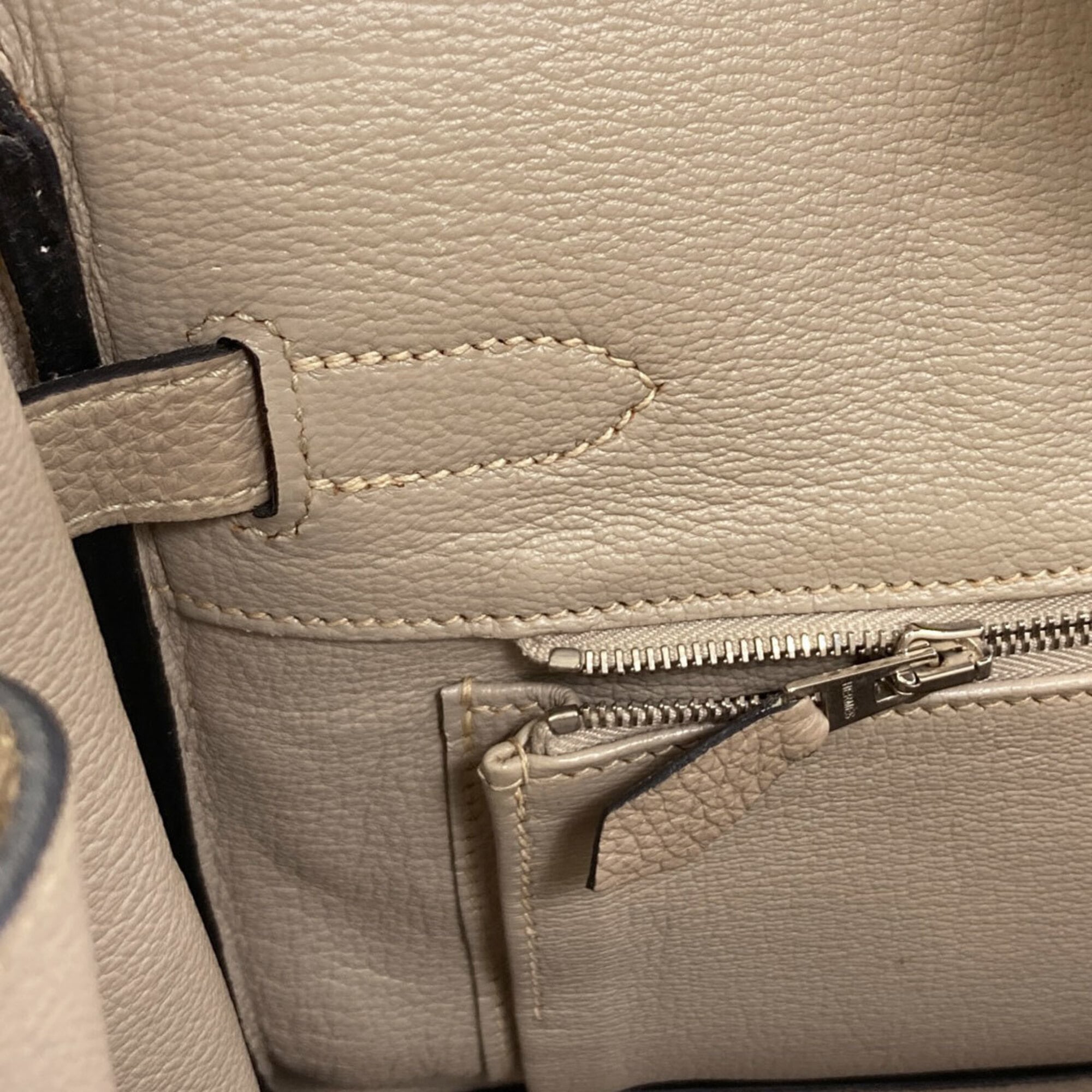 Hermes Beige Togo Leather Handbag (Pre-Owned)