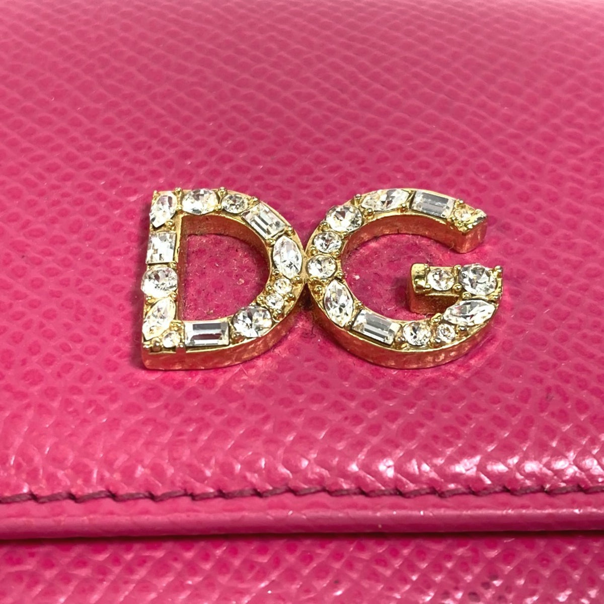 Dolce & Gabbana Pink Leather Wallet (Tri-Fold) (Pre-Owned)