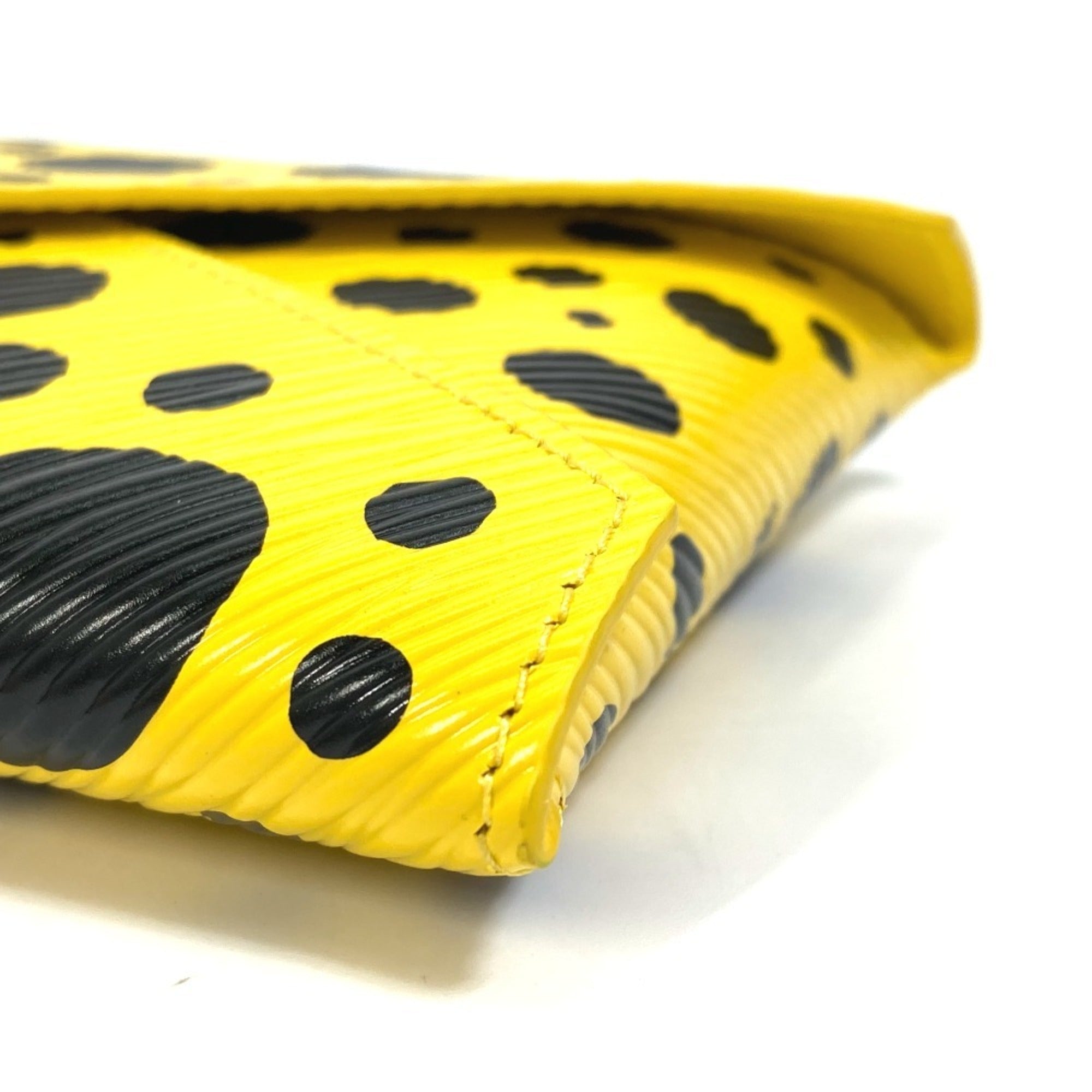 Louis Vuitton Black Yellow Leather Pochette Pouch (Pre-Owned)