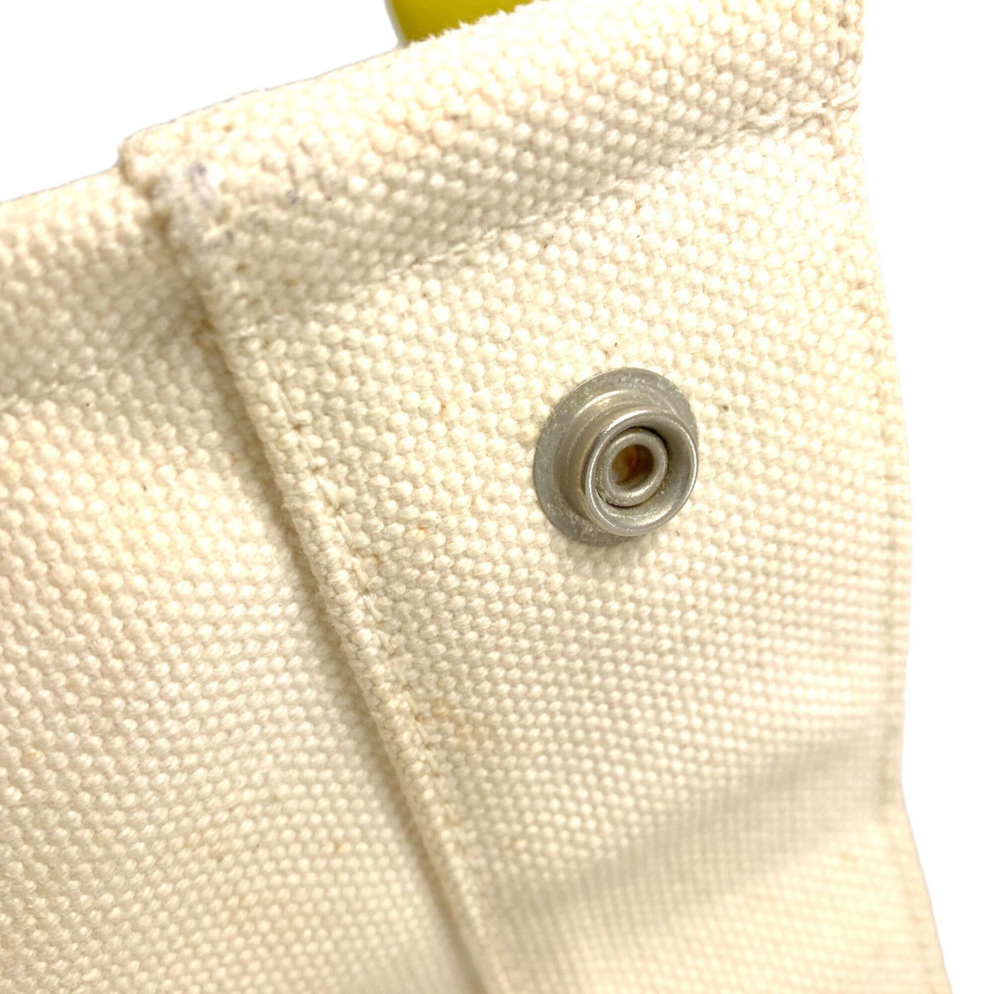 Hermes Yellow Canvas Handbag (Pre-Owned)