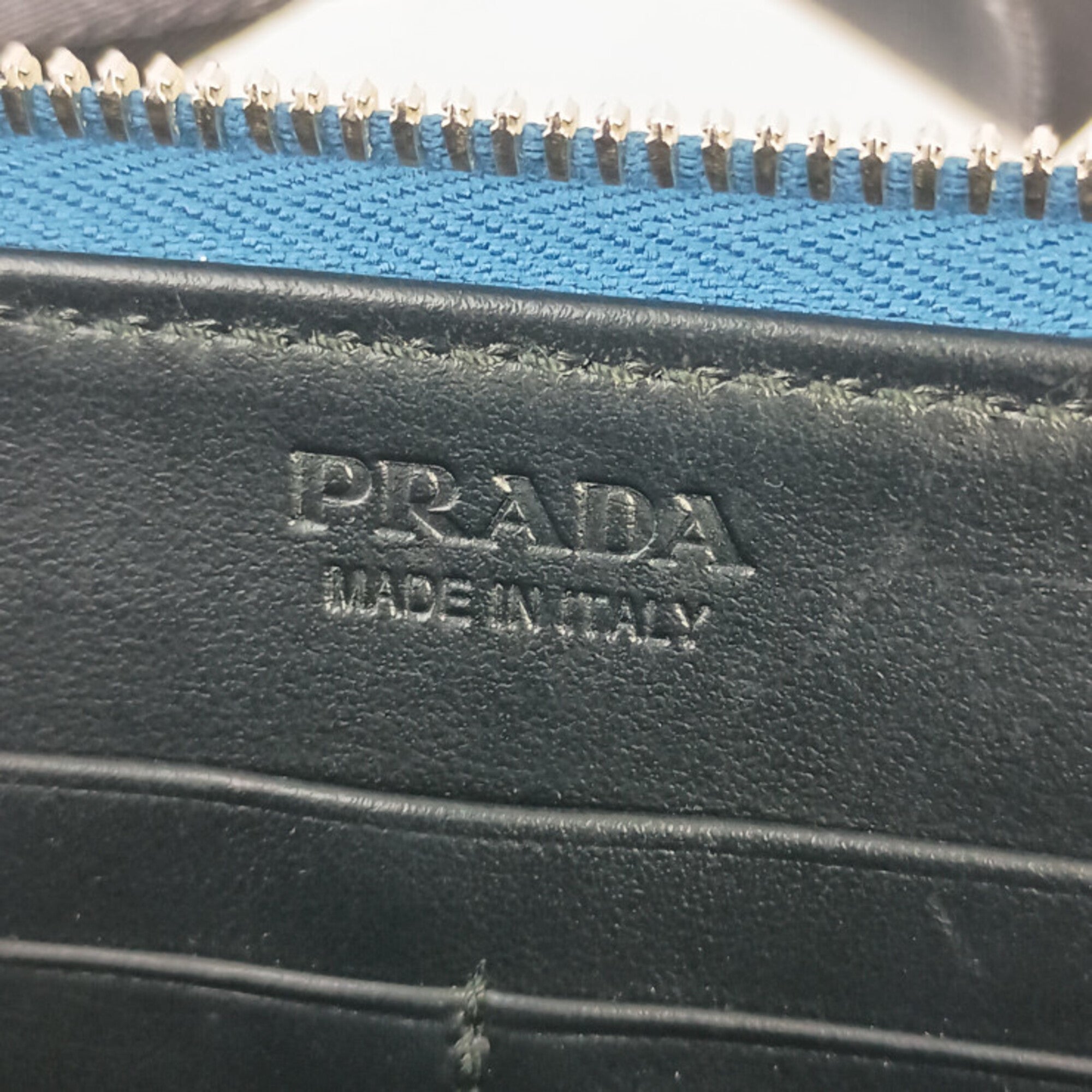 Prada Blue Saffiano Triangle Shoulder Bag Sling Bag (Pre-Owned)