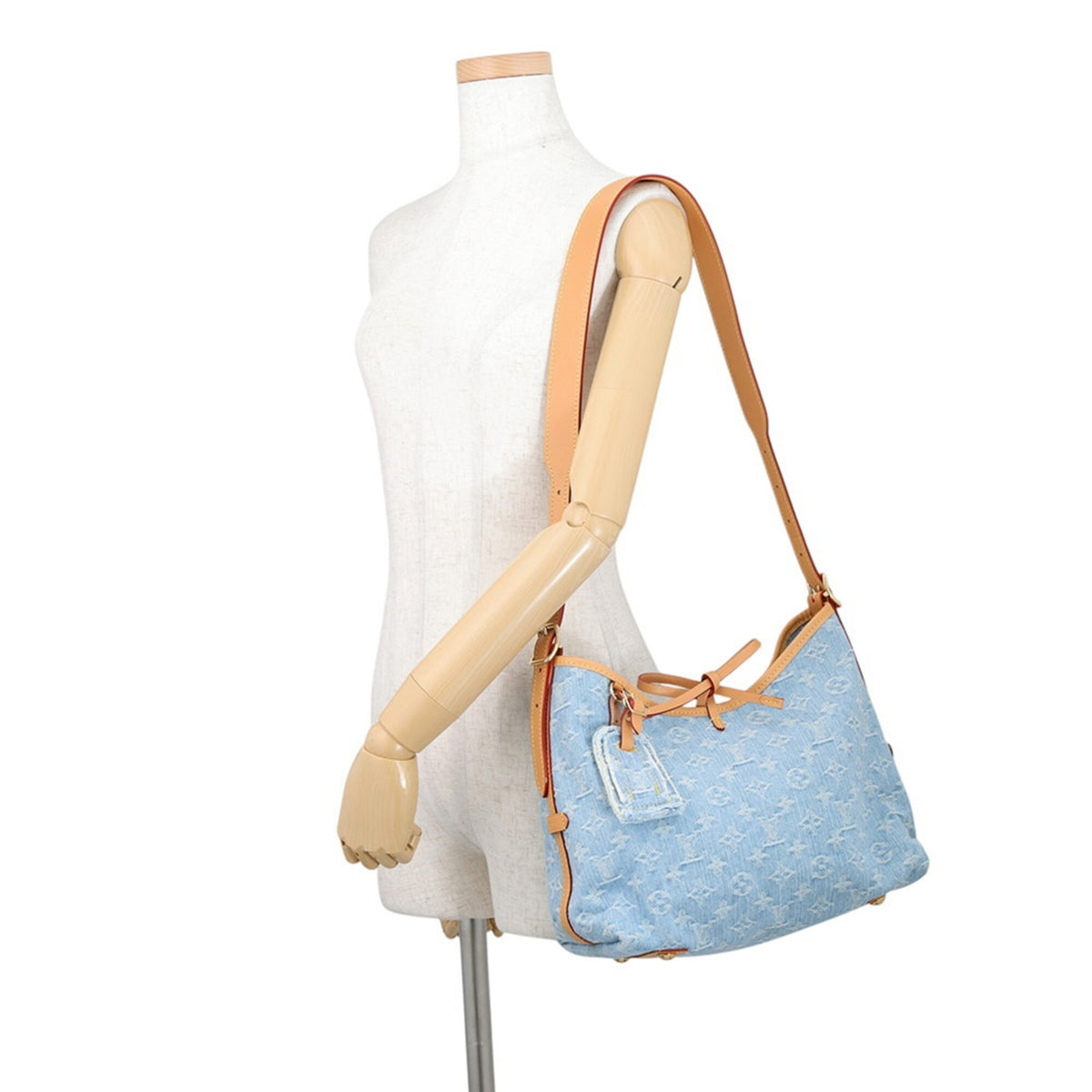 Louis Vuitton Collection Sky Blue Monogram Denim Handbag Shoulder Bag (Pre-Owned)